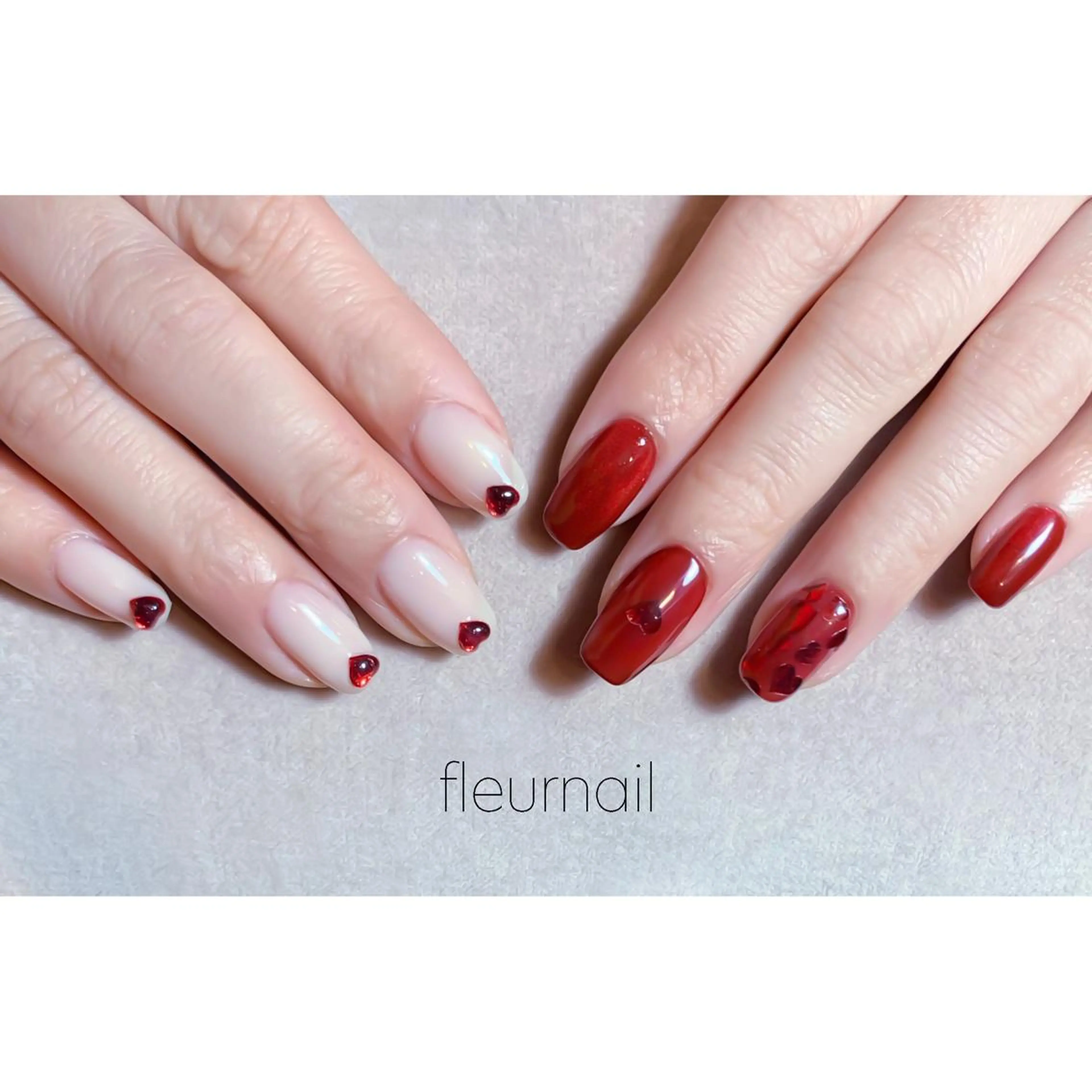 ネイル ブルー 長さ出し ジェルネイル マグネットネイル パラジェル ハンドネイル fleurnail miuraのネイルデザイン