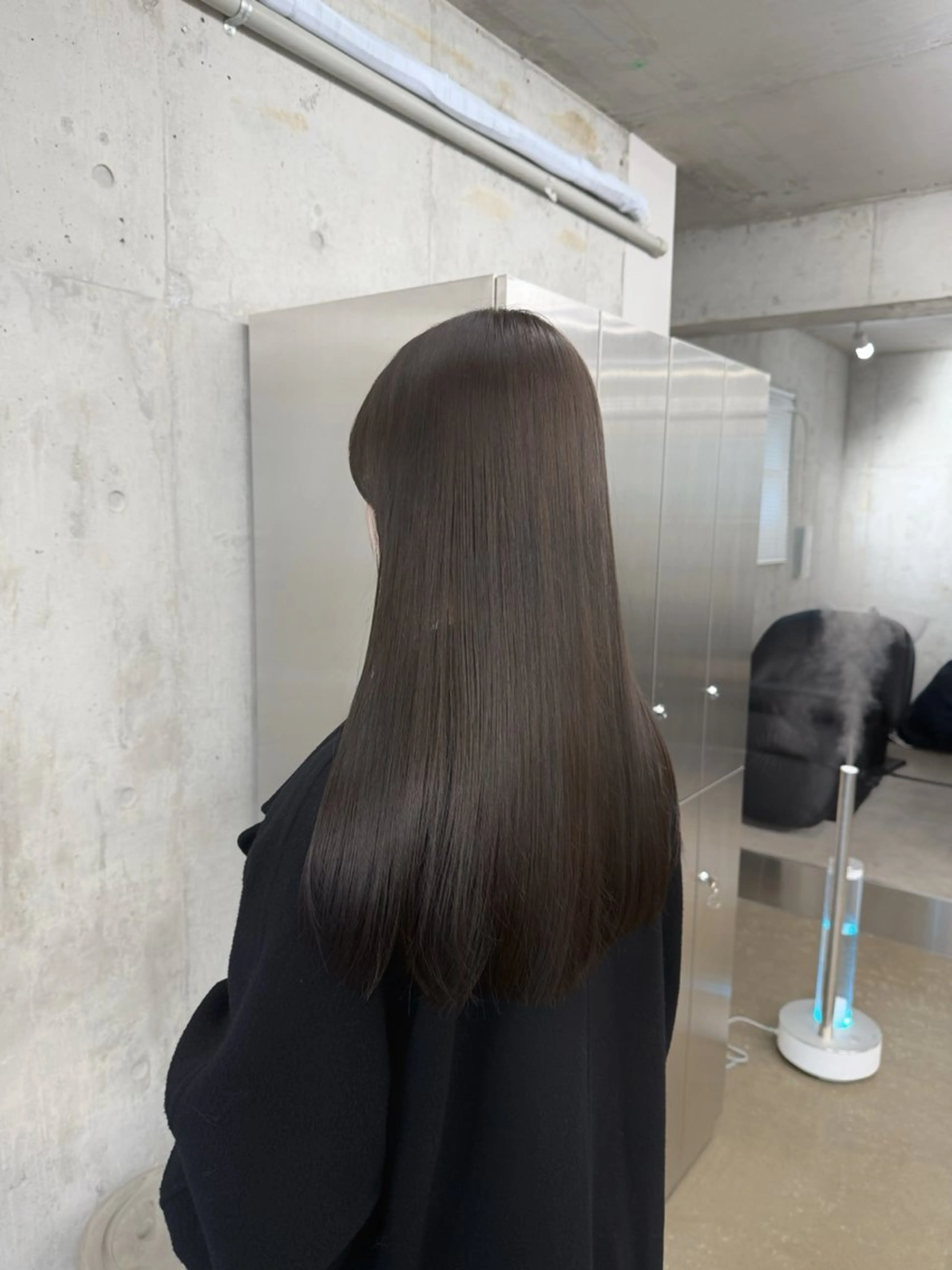 ロング カラー グレージュ シアーグレージュ カット ヘアカラー トリートメント 高橋大樹/グレージュ 透明感/髪質改善のヘアスタイル