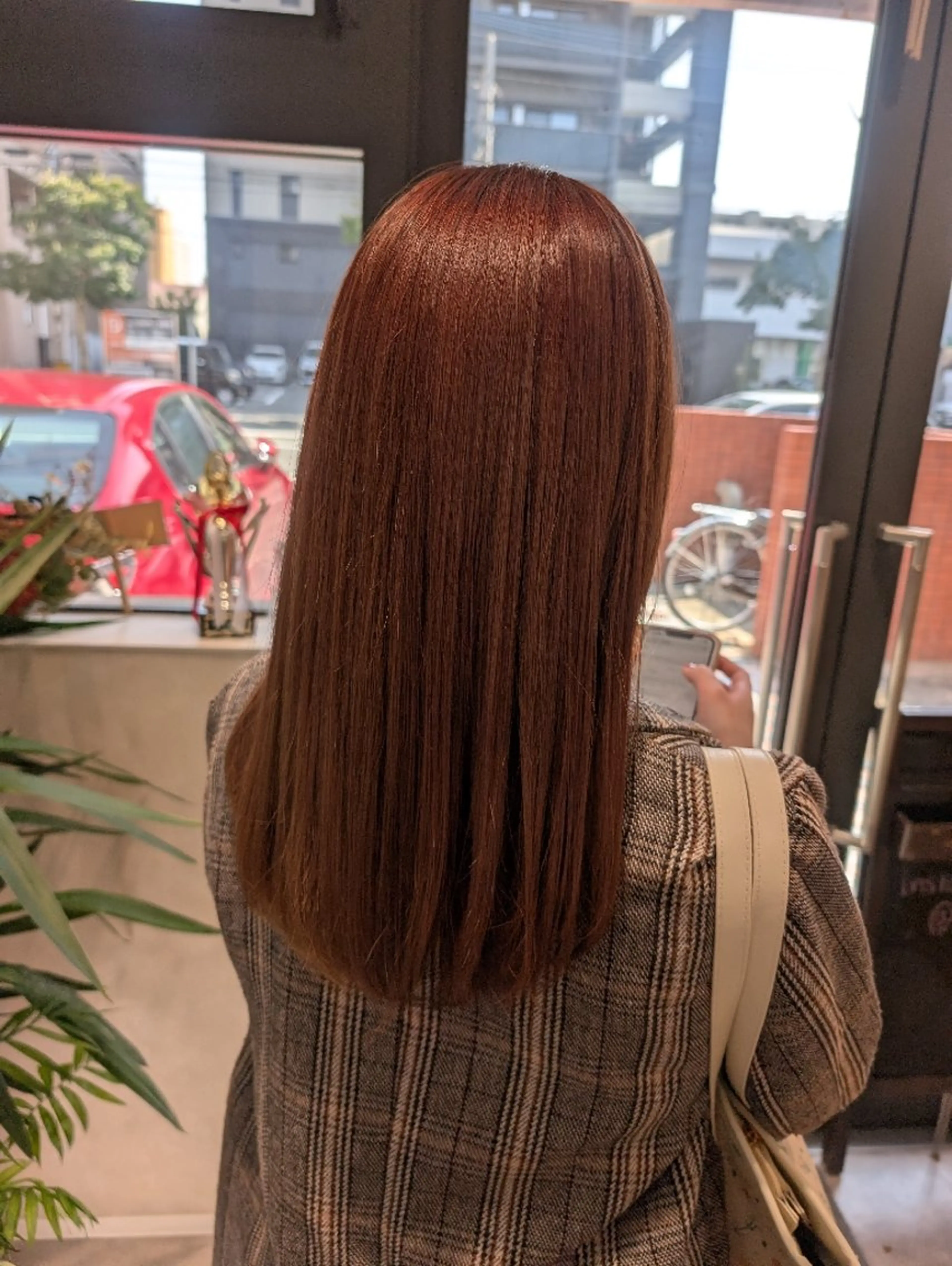 カラー ロング ベージュカラー オレンジ オレンジベージュ ヘアカラー 田端みおと🐱 SoZoBridgeのヘアスタイル