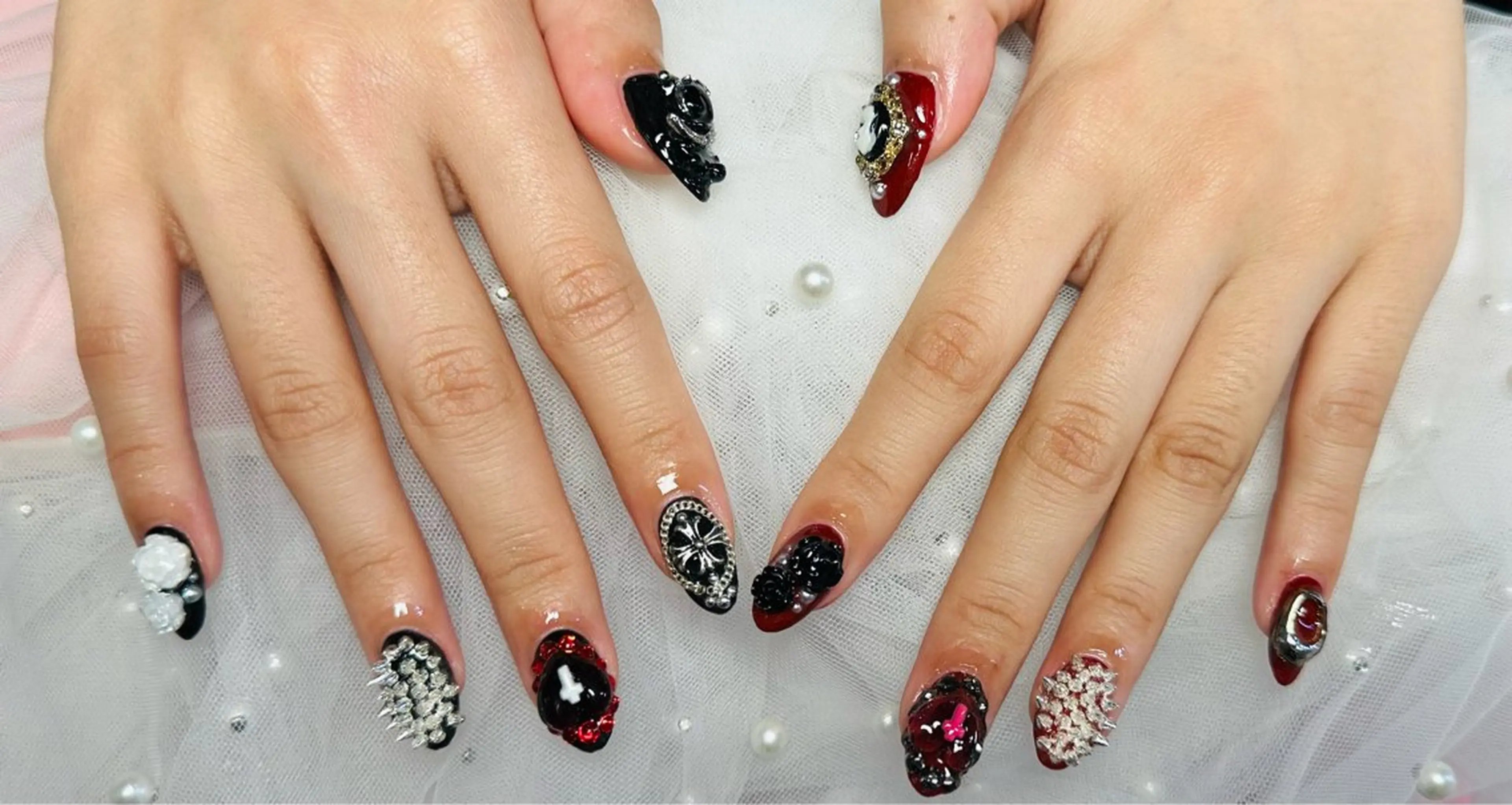 ネイル ハンドネイル 渋谷T&B ナサ ギ ロング無制限中✨のネイルデザイン