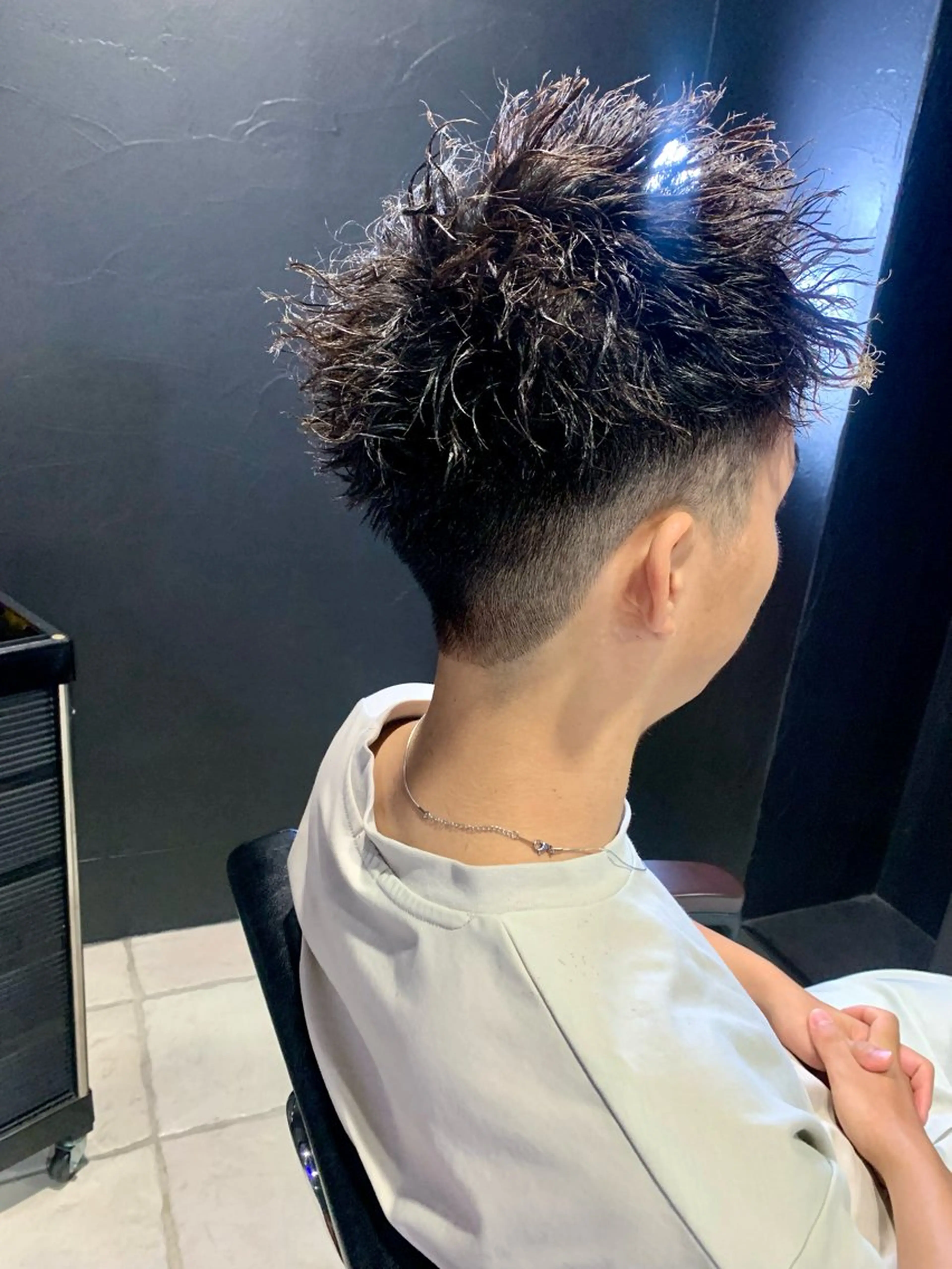 ショート メンズ カット パーマ ヘアセット メンズパーマ/難波/ 心斎橋　室園亮佑のヘアスタイル