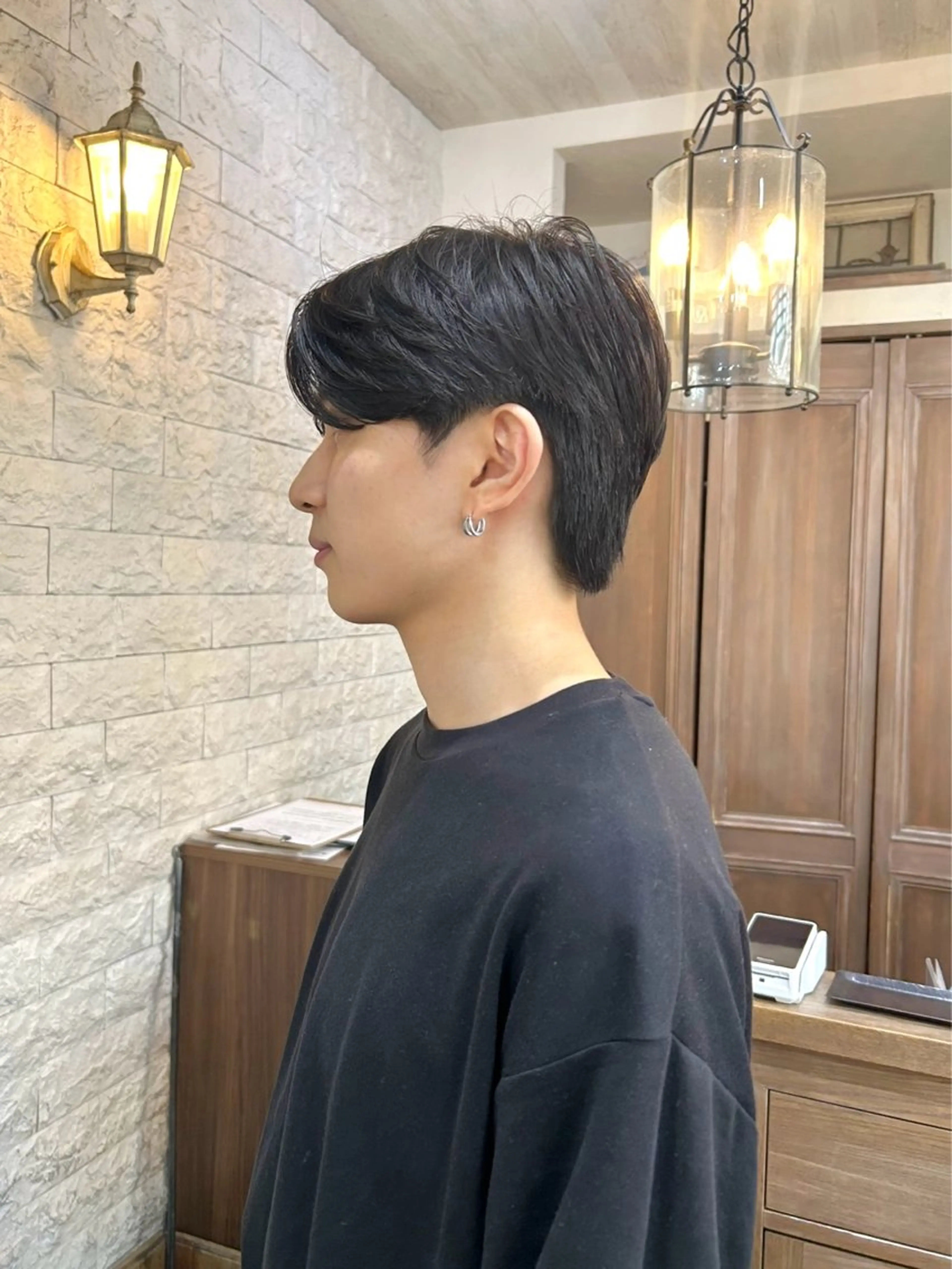 メンズ yuu 🪴 透明感 カラー/メンズパーマのヘアスタイル