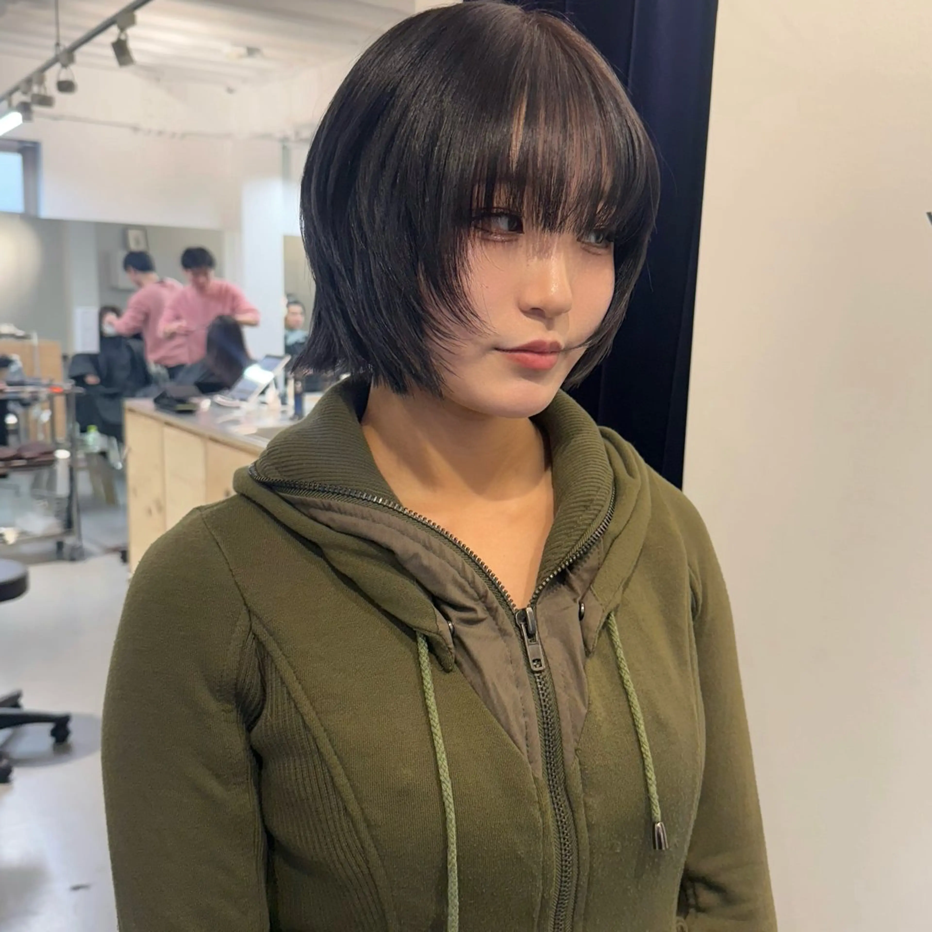 ショート カラー ヘアアレンジ ボブレイヤー ボブ レイヤーカット カット ヘアカラー トリートメント ヘッドスパ Mizobe misakiのヘアスタイル