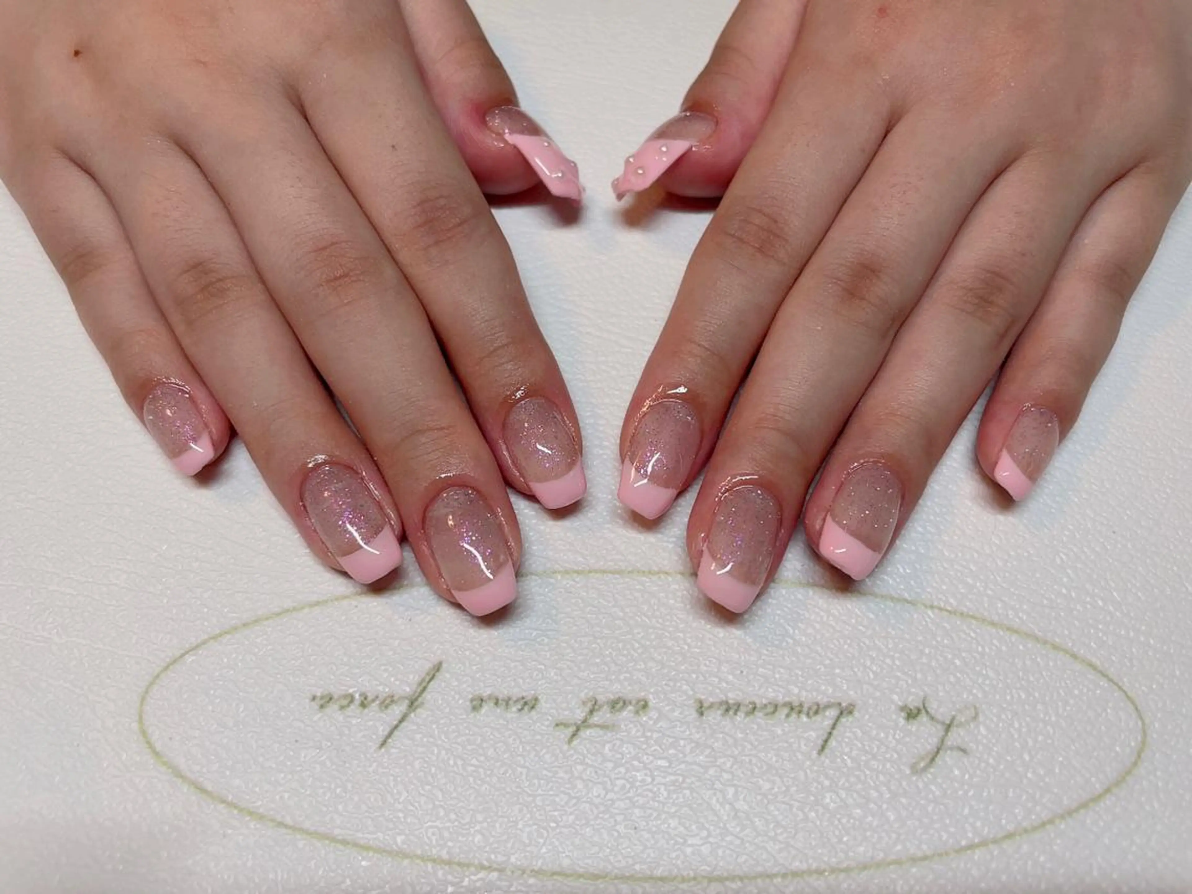 ネイル フレンチネイル ピンク ハンドネイル エン Nail salonのネイルデザイン