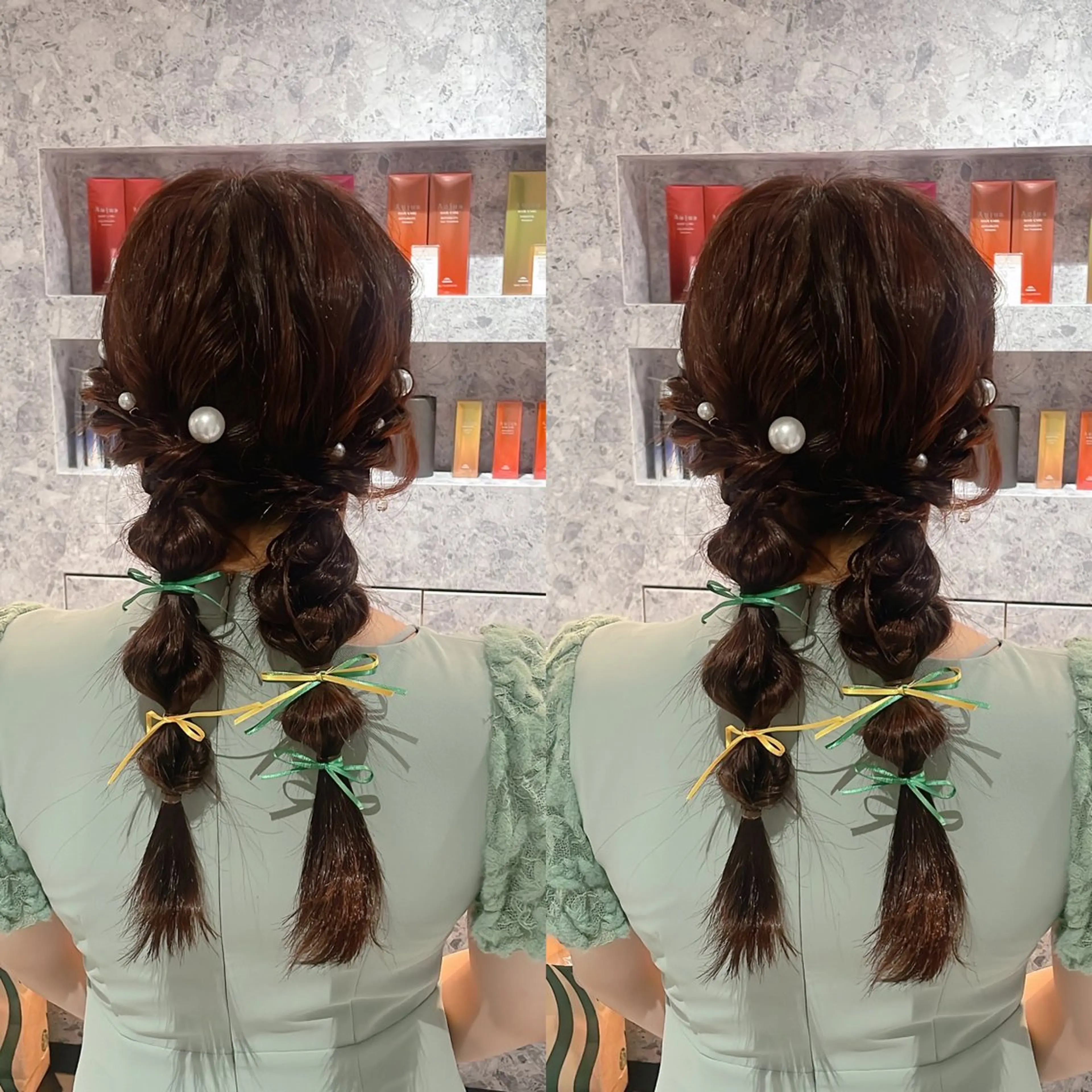 セミロング ヘアアレンジ ヘアセット Minami. 🩵 再現性特化ヘアのヘアスタイル