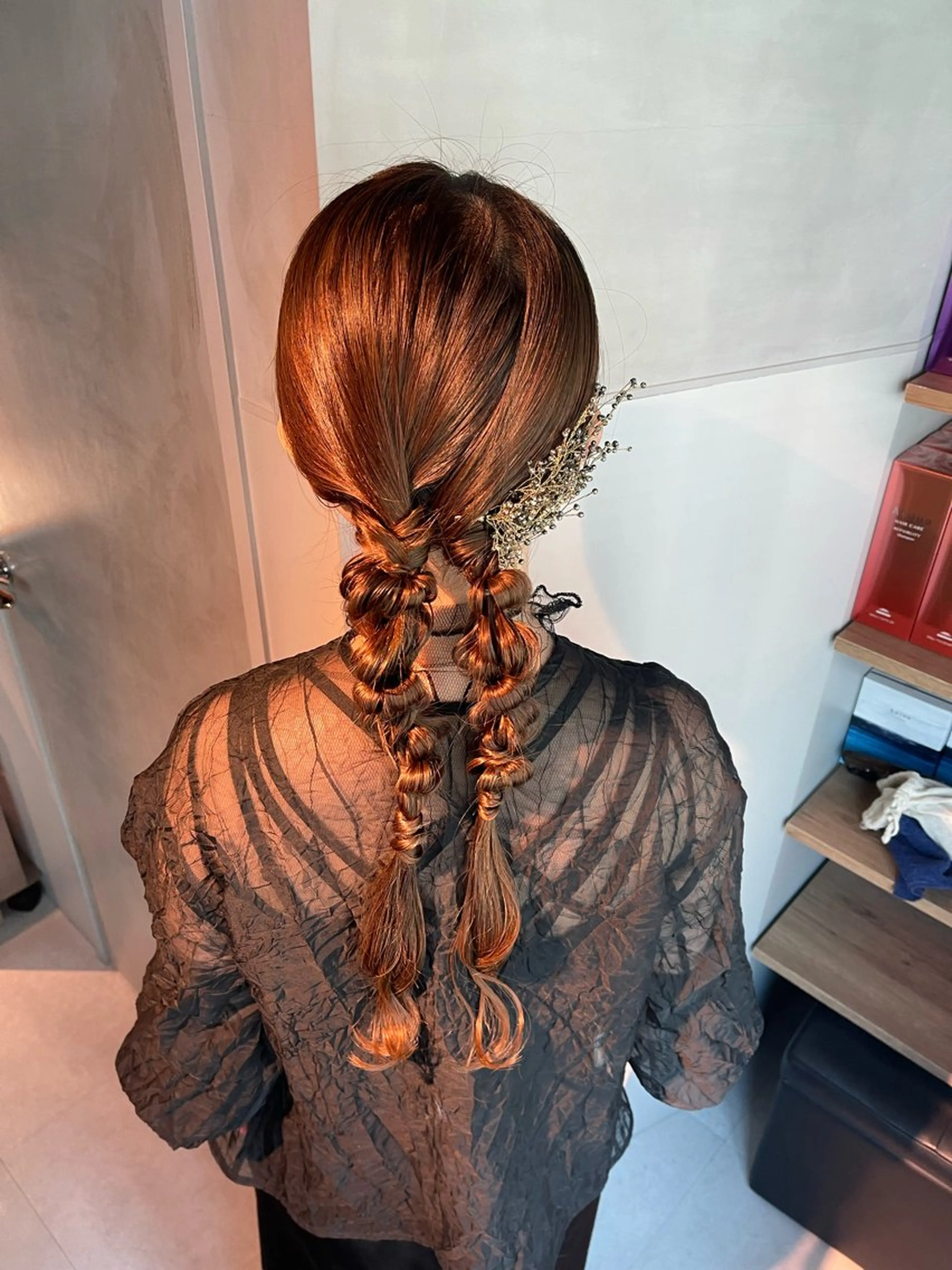 ヘアアレンジ ポニーテール 結婚式・ブライダル 卒業式のヘアスタイル ヘアセット charm《銀座》 ヘアセット/縮毛矯正のヘアスタイル