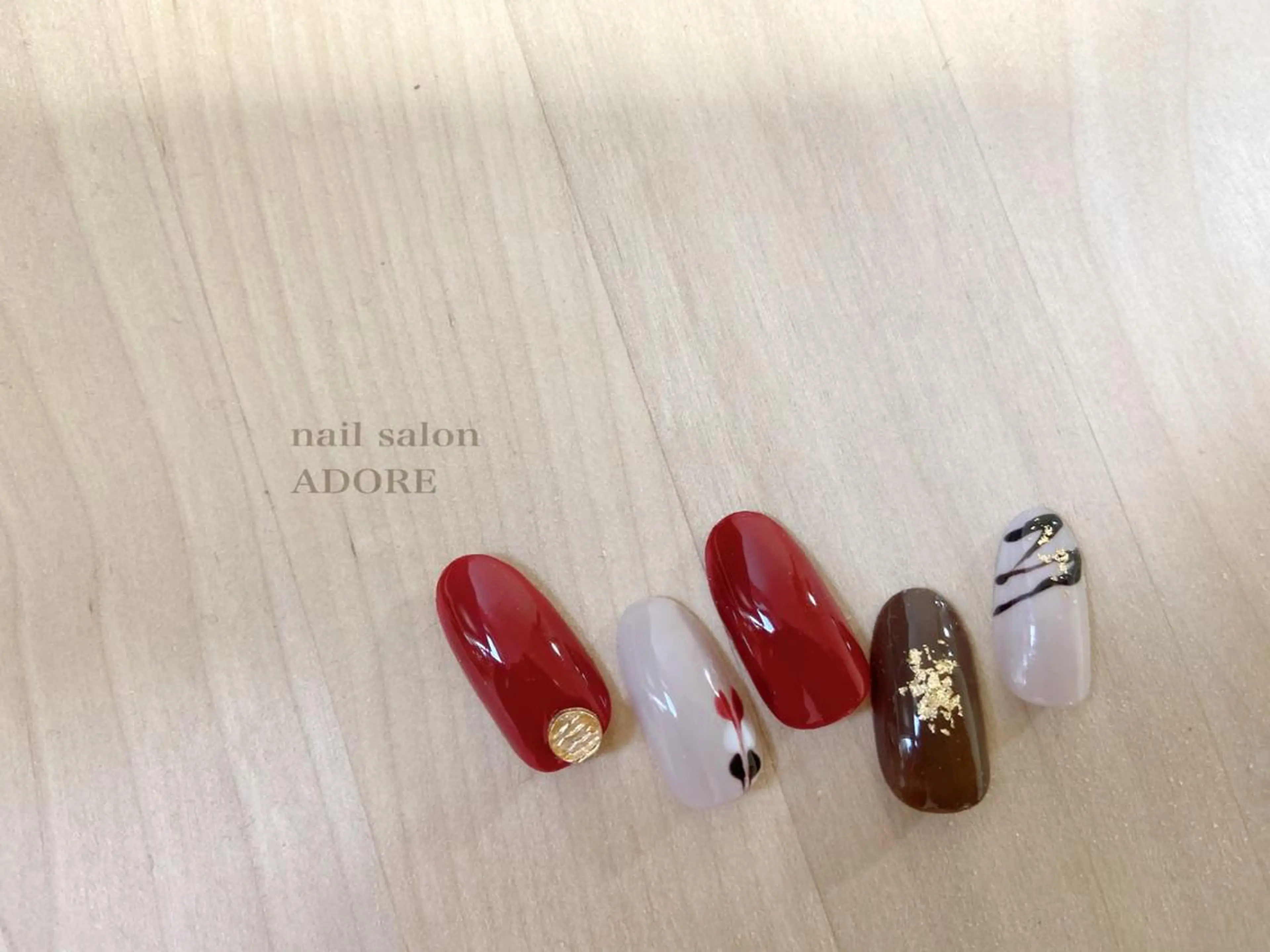 ネイル クリアネイル ミラーネイル ニュアンスネイル バレンタイン Adore nailのネイルデザイン
