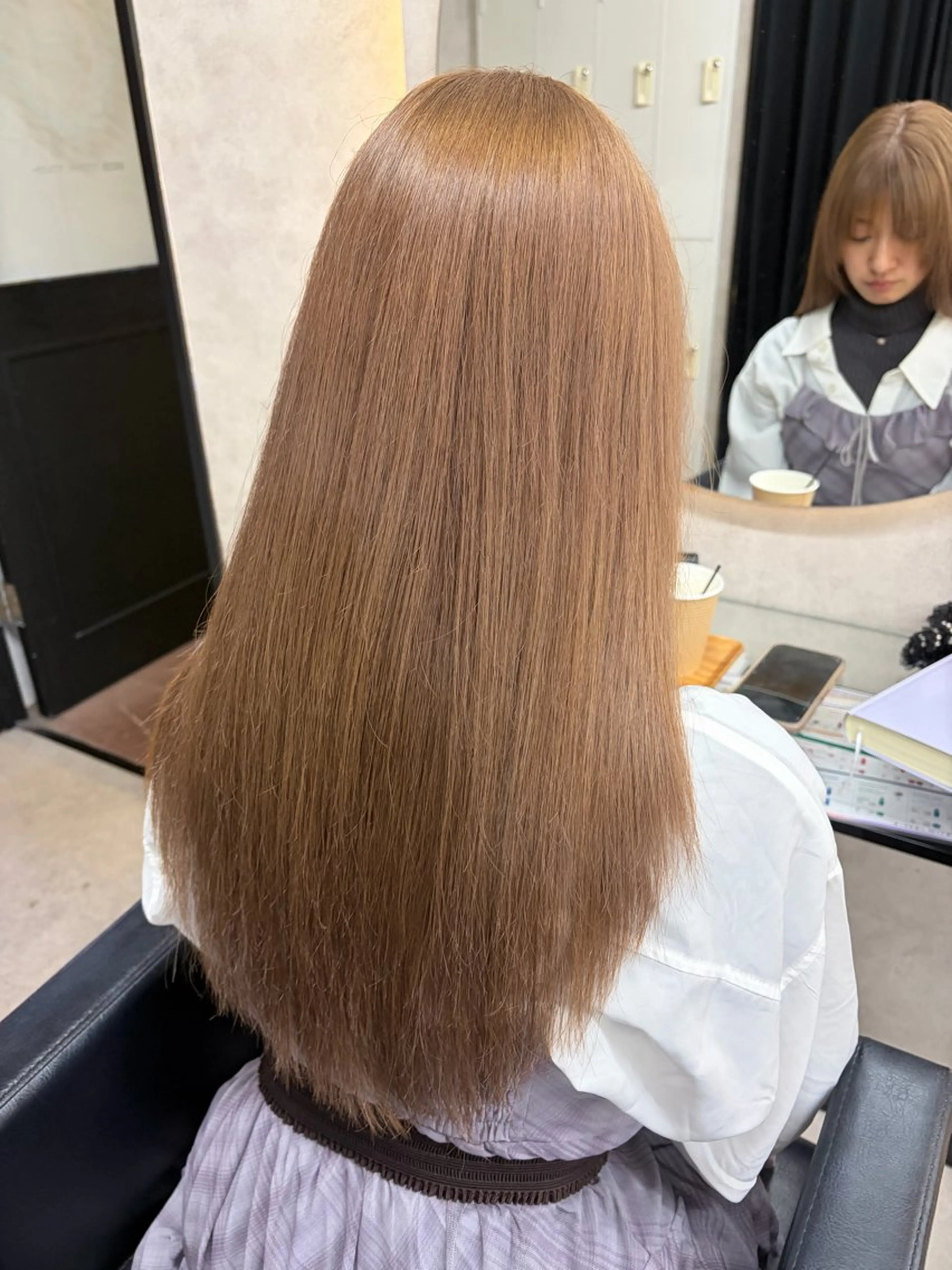 【ダメージ最小限に雰囲気を変えたい人必見👀💡】ダブルカラー（ブリーチなし）＋3stepトリートメント🤎✨️の写真