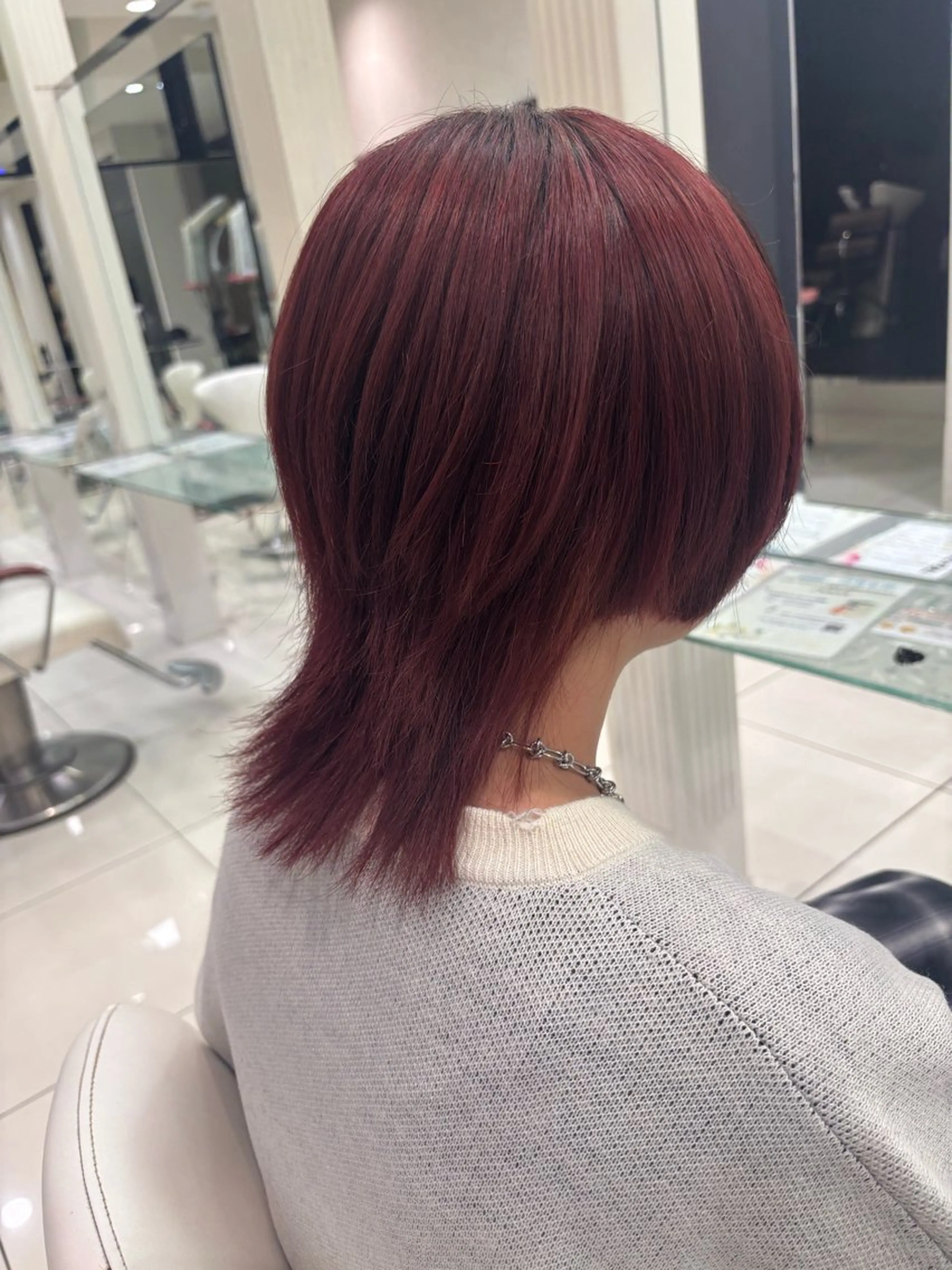 セミロング カット ヘアカラー 田中 綾太のヘアスタイル