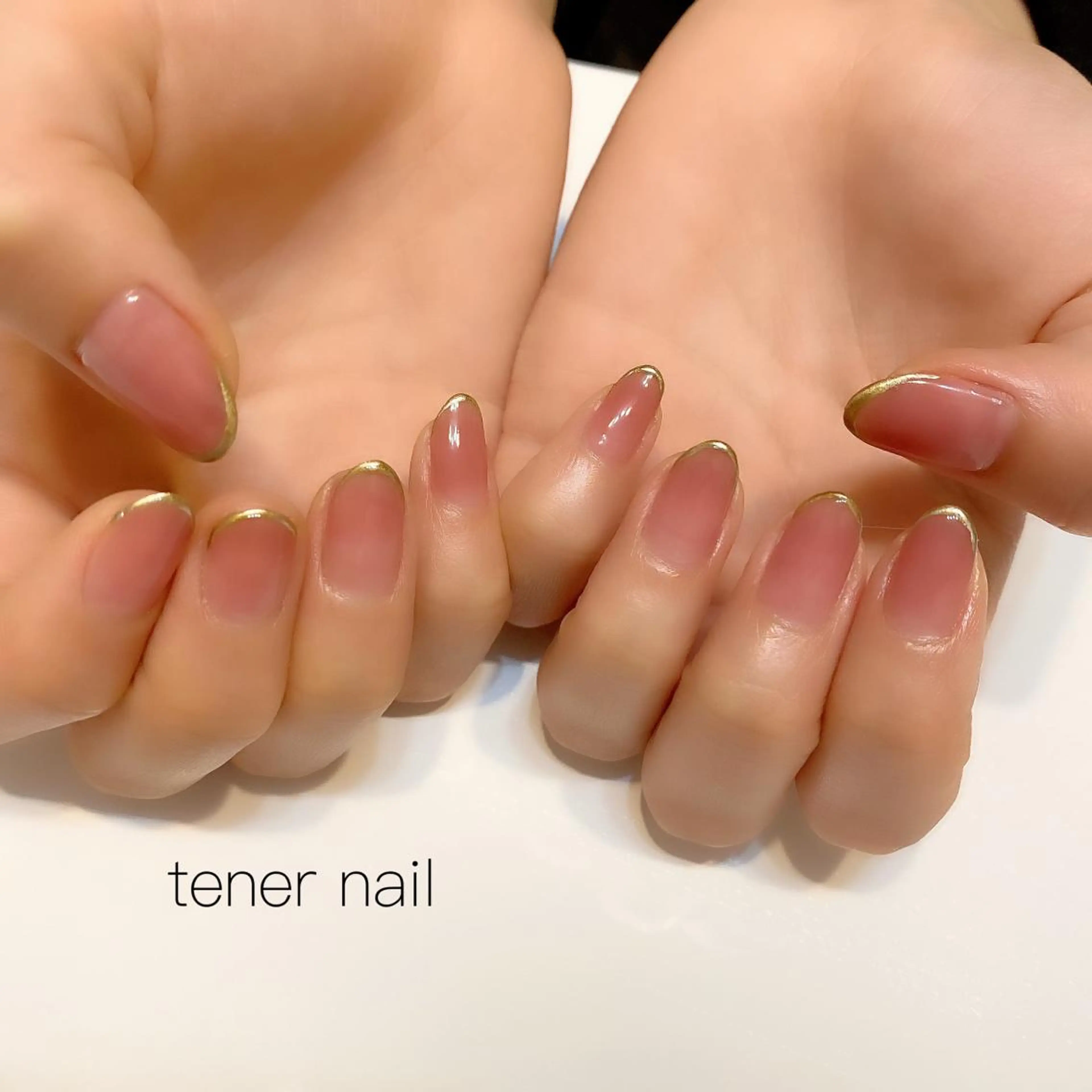 ネイル フレンチネイル 氷ネイル・うるうるネイル テネルネイル tener nailのネイルデザイン