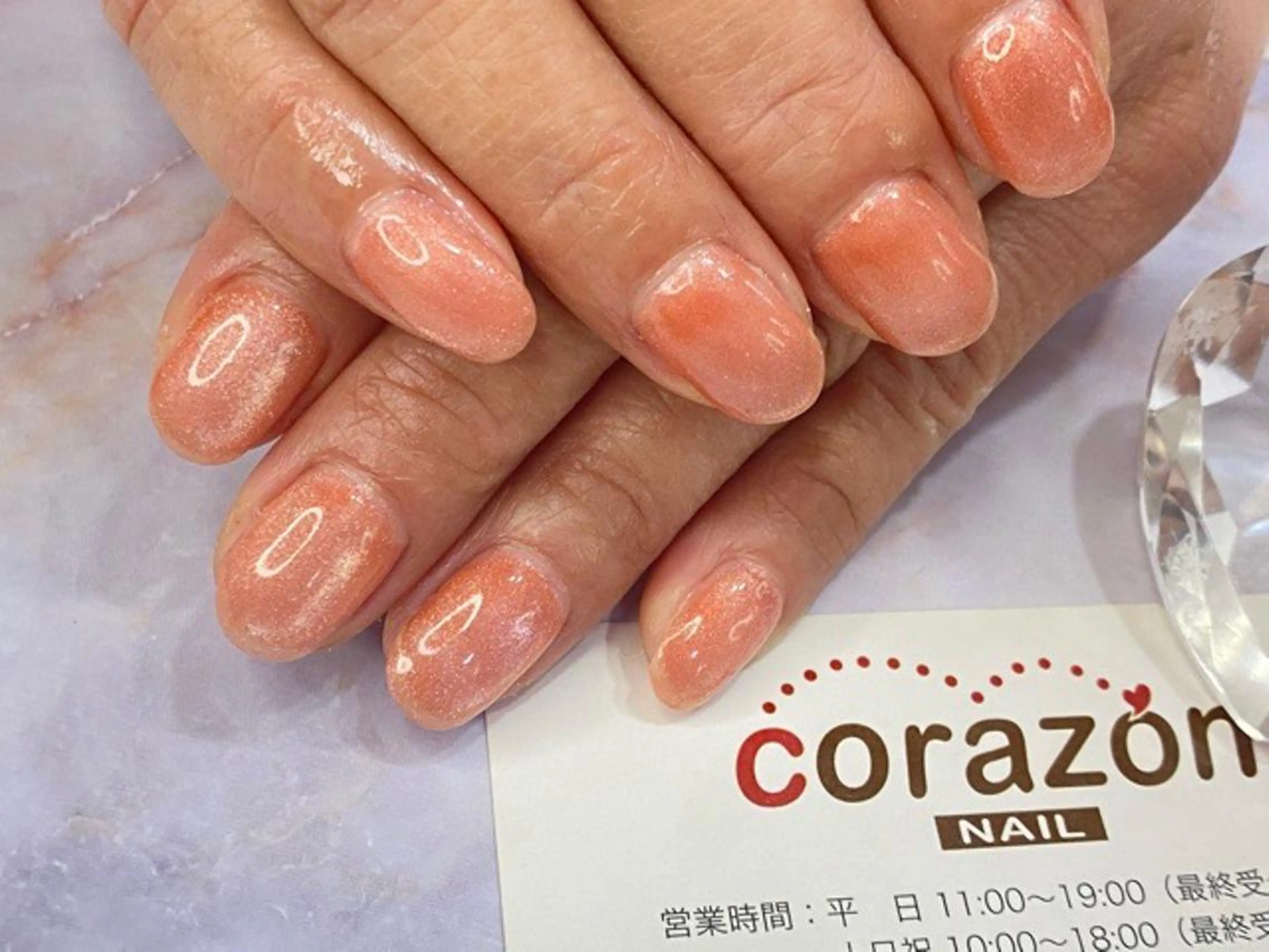 ネイル ジェルネイル マグネットネイル ワンカラーネイル ピンク corazon所属・ネイリスト aicoのネイルデザイン