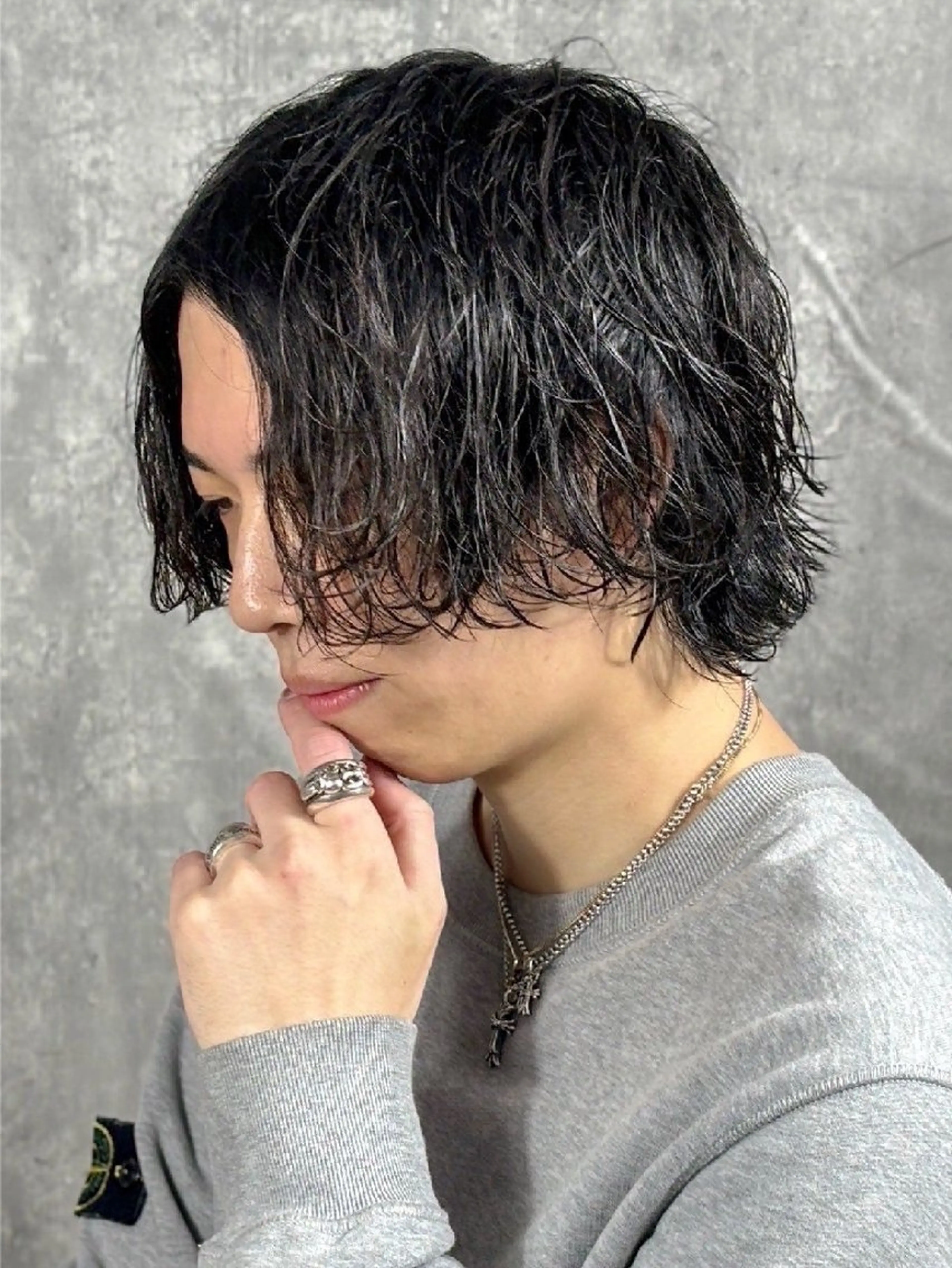 ミディアム メンズ 宮内 絃希のヘアスタイル