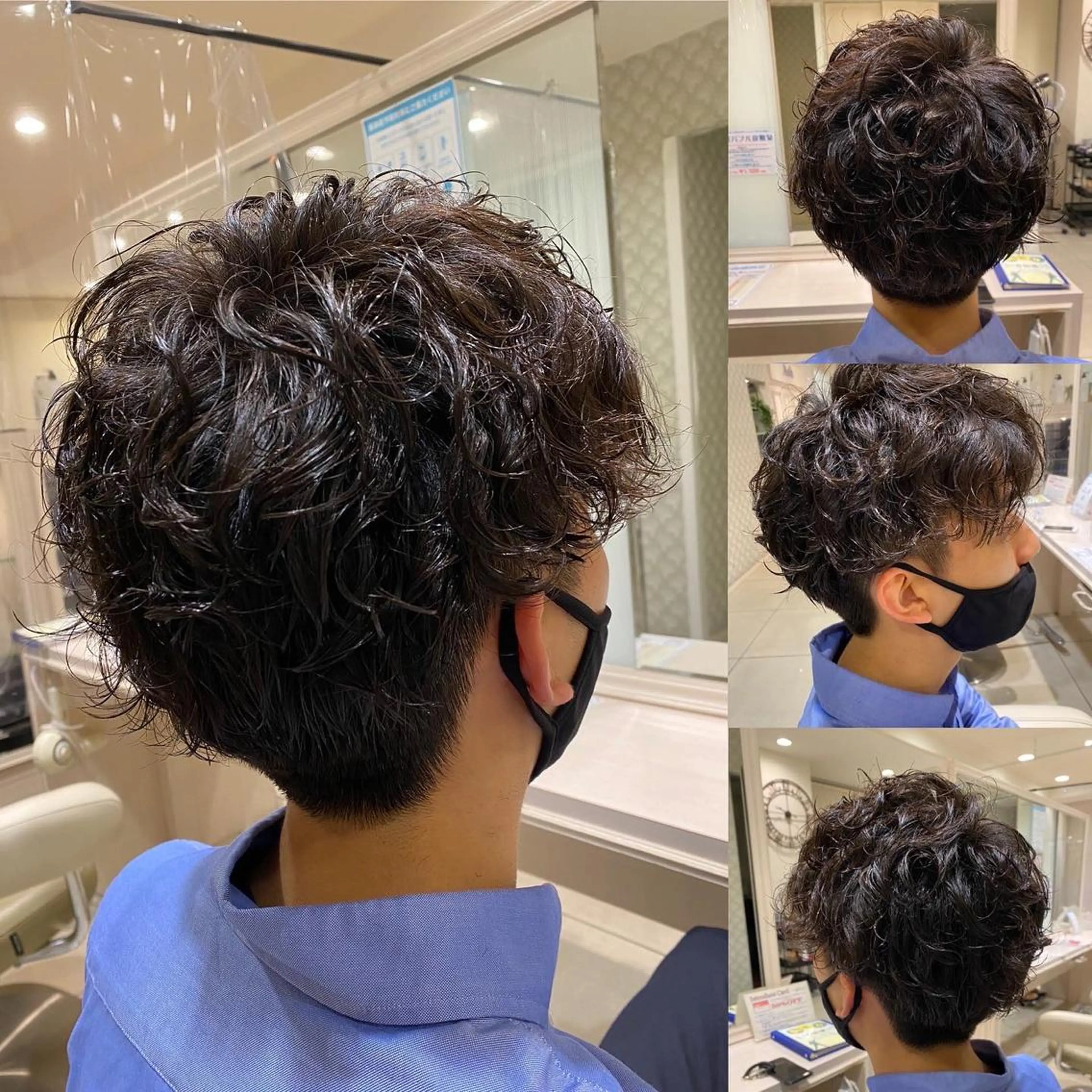 パーマ メンズ メンズパーマ 白髪ぼかしデザイン ハイライト/宮本純登のヘアスタイル