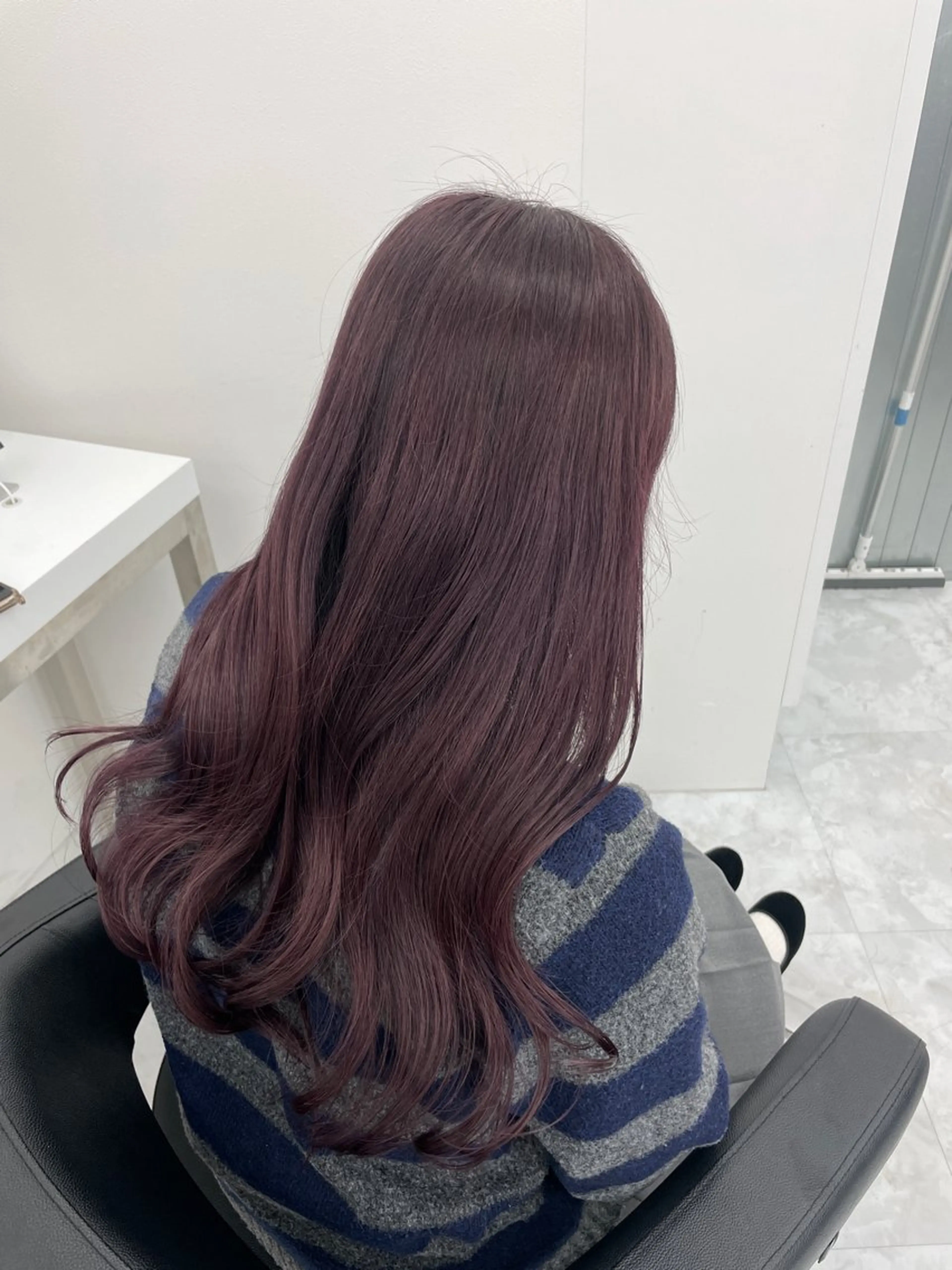 セミロング ヘアカラー MOE 福岡韓国ヘア✧︎のヘアスタイル