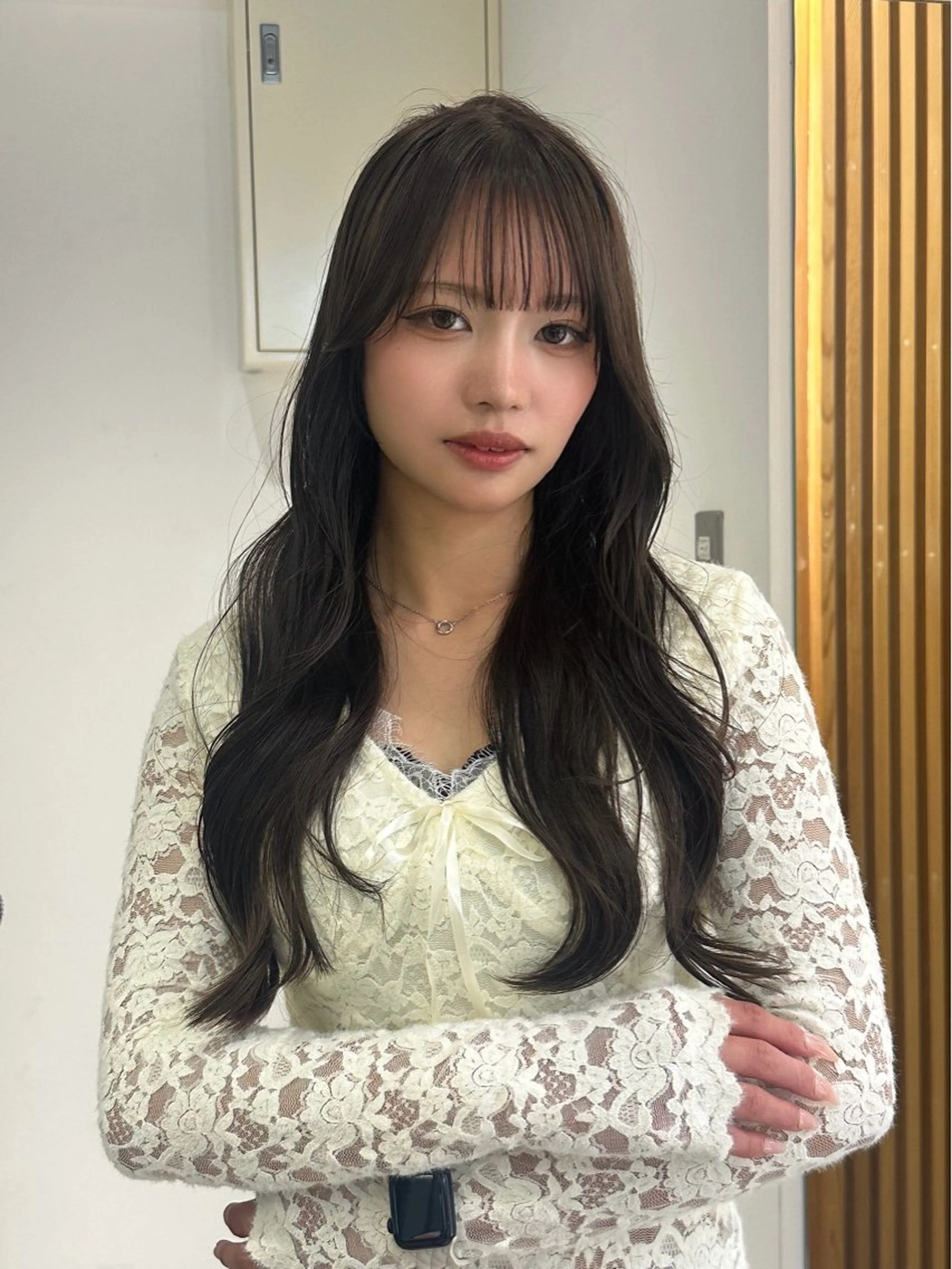 ロング ヘアカラー トリートメント 韓国ヘア/レイヤー/ sara 🎀のヘアスタイル