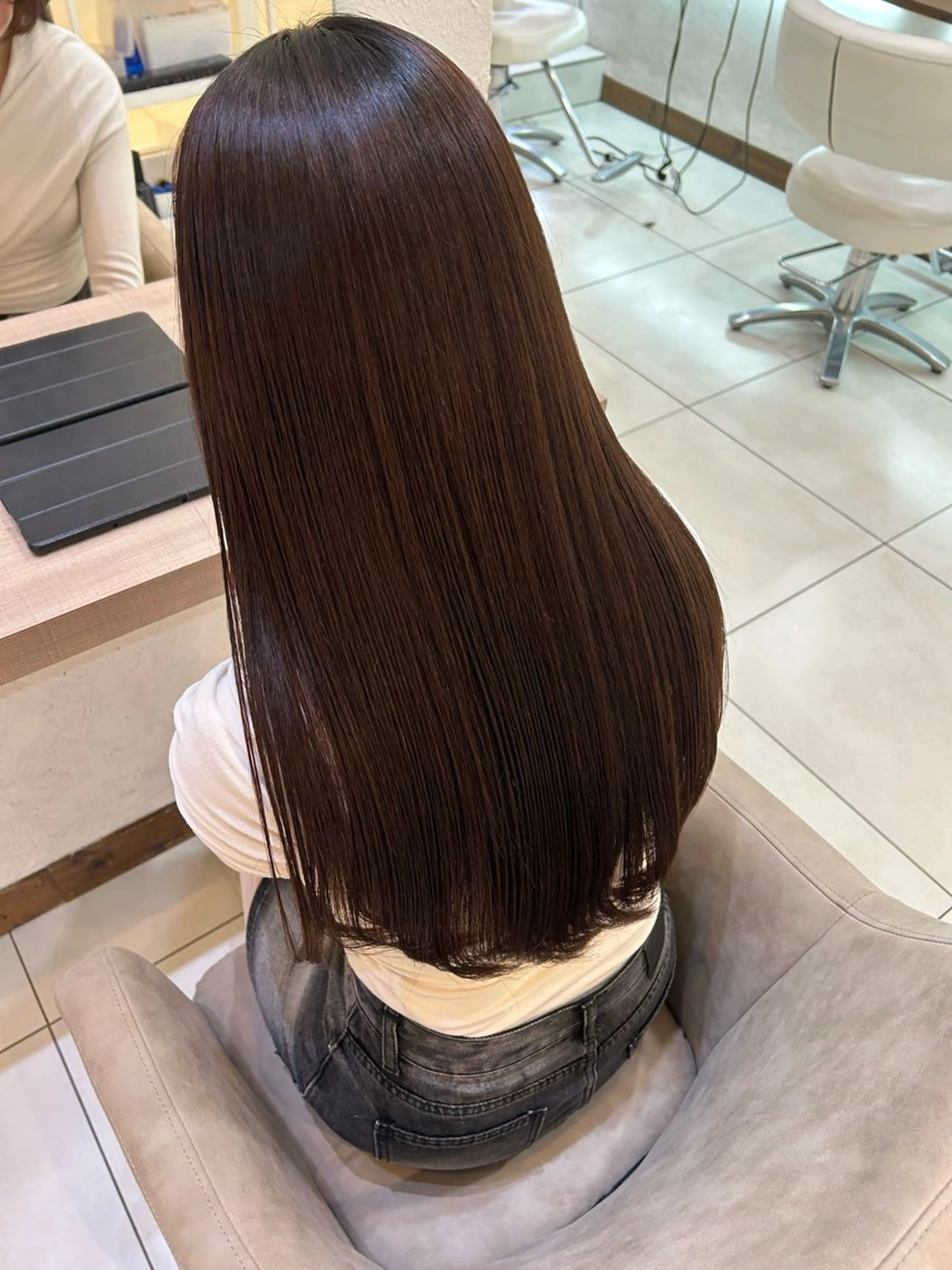 ロング パーマ カット 縮毛矯正 トリートメント 縮毛矯正/髪質改善/ 艶髪ササキナツミのヘアスタイル