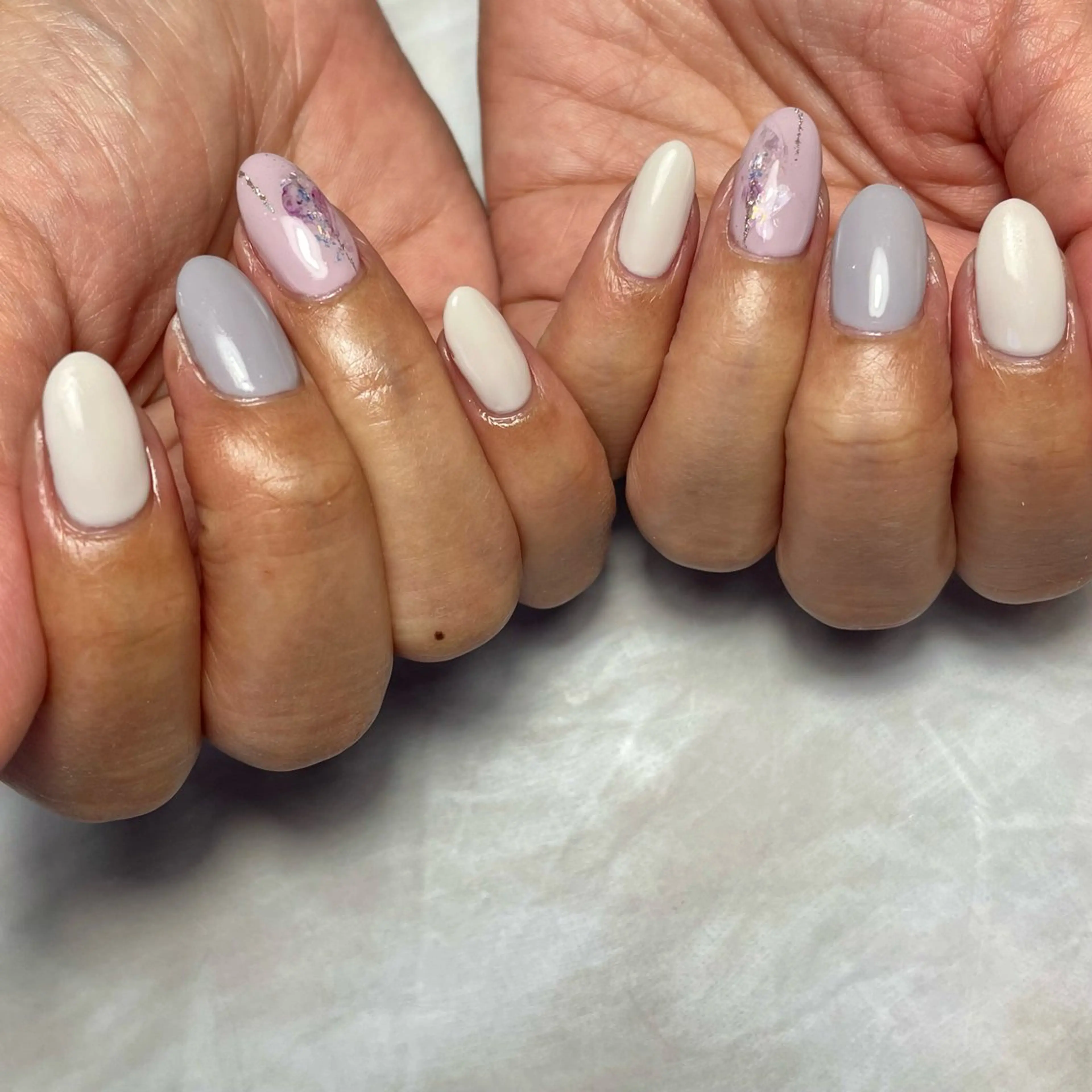 ネイル パープル シンプルネイル Reflection marikoのネイルデザイン