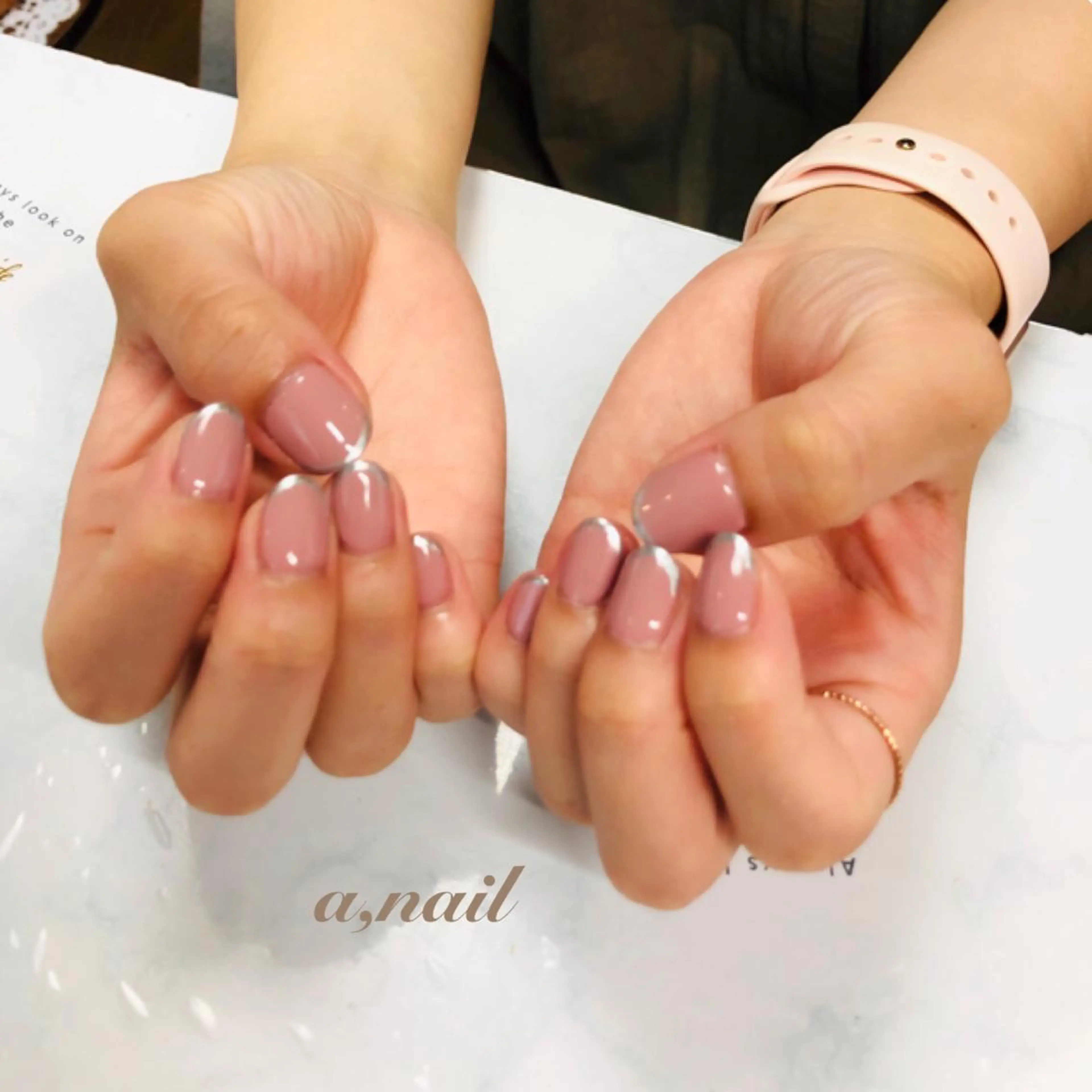 ネイル フットネイル フレンチネイル ジェルネイル グラデーション ラメ(グリッター) ハンドネイル ネイルサロン エーネイルのネイルデザイン