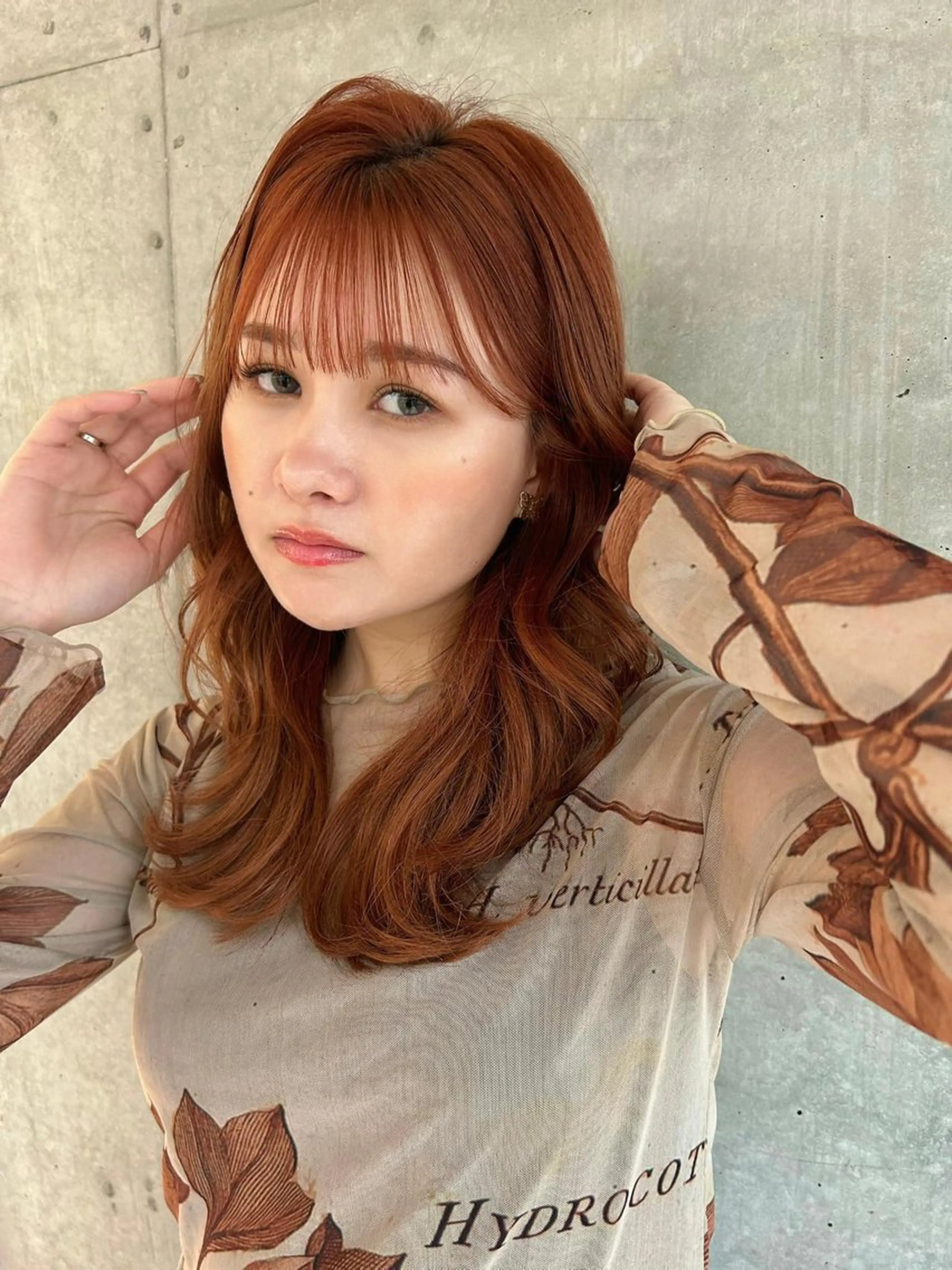 セミロング カラー 🤎韓国ヘア ベージュ まゆか🤎のヘアスタイル