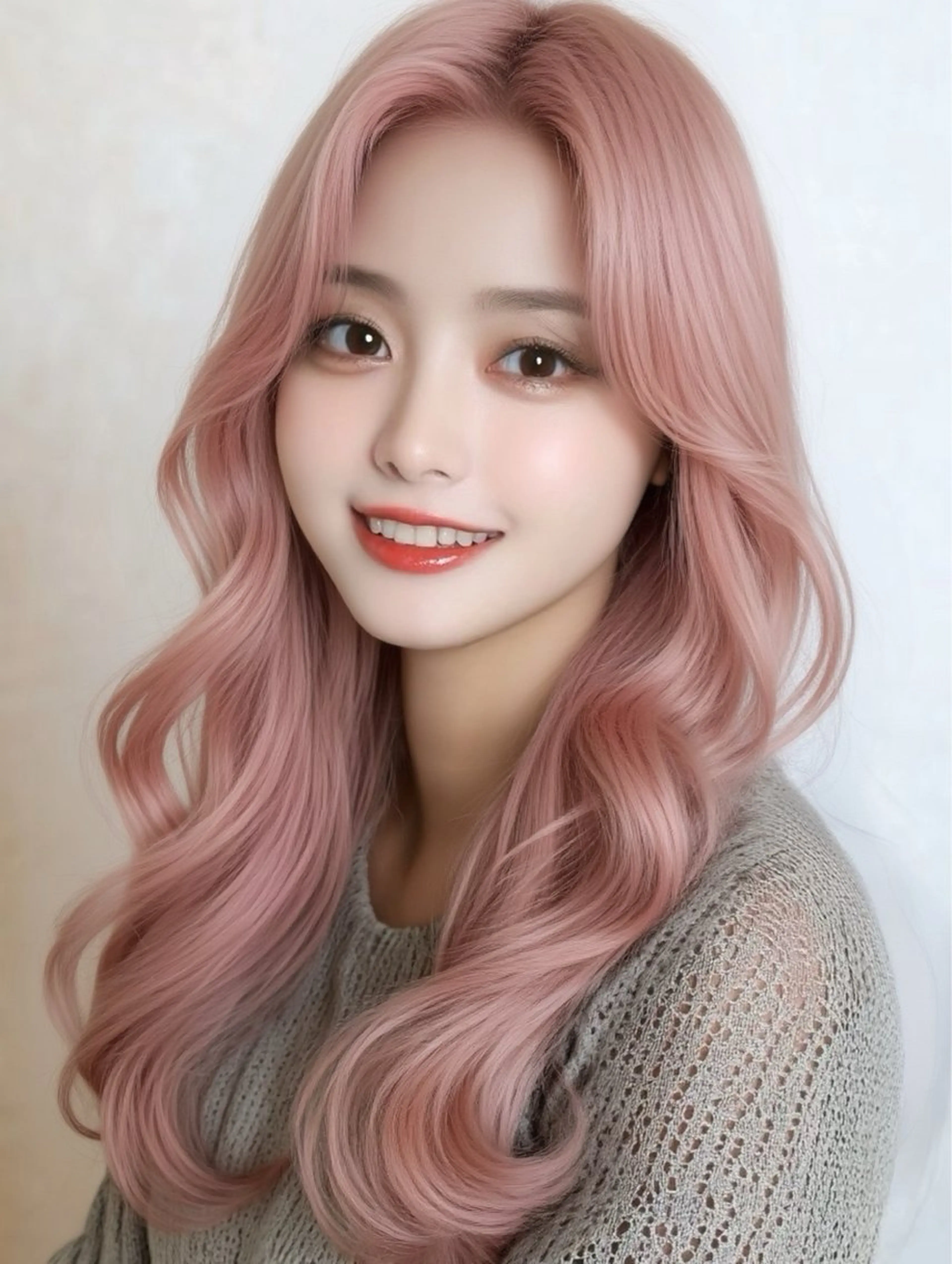 ロング ブリーチなしWカラー × ハイトーン さきのヘアスタイル