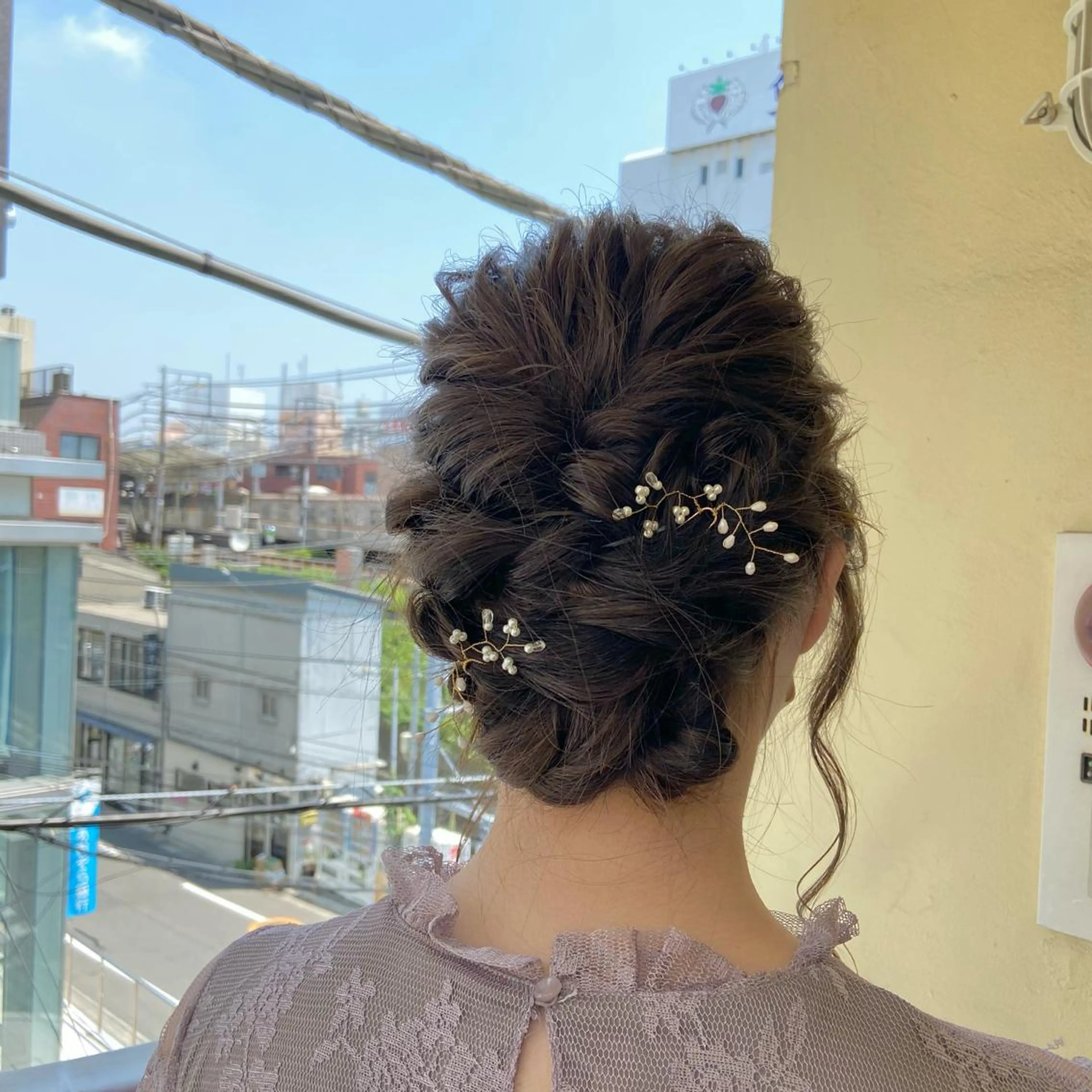 セミロング ヘアアレンジ なかまみさと 🌼極上ヘッドスパのヘアスタイル