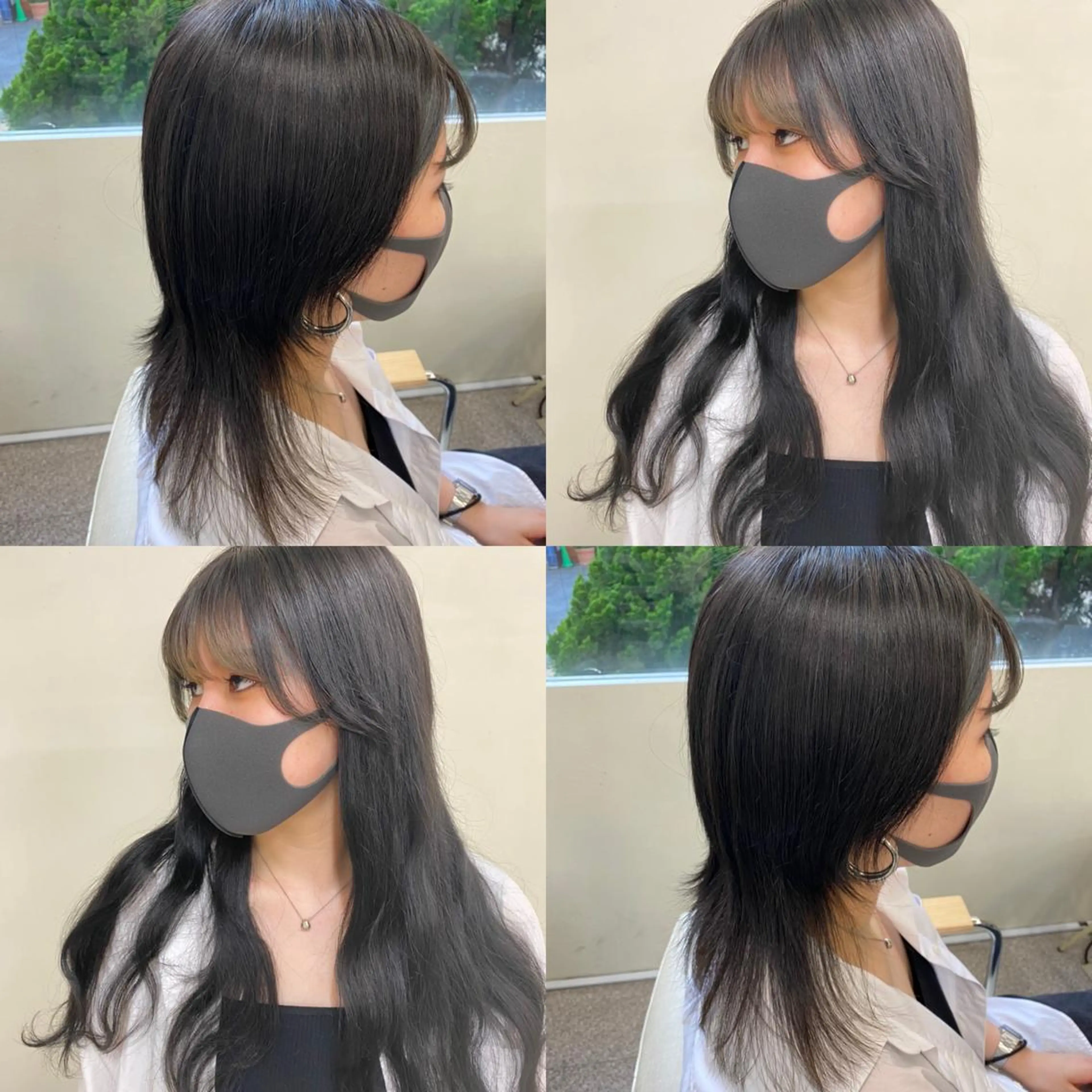 ロング エクステ ハイトーン 💭黒崎ハルカのヘアスタイル