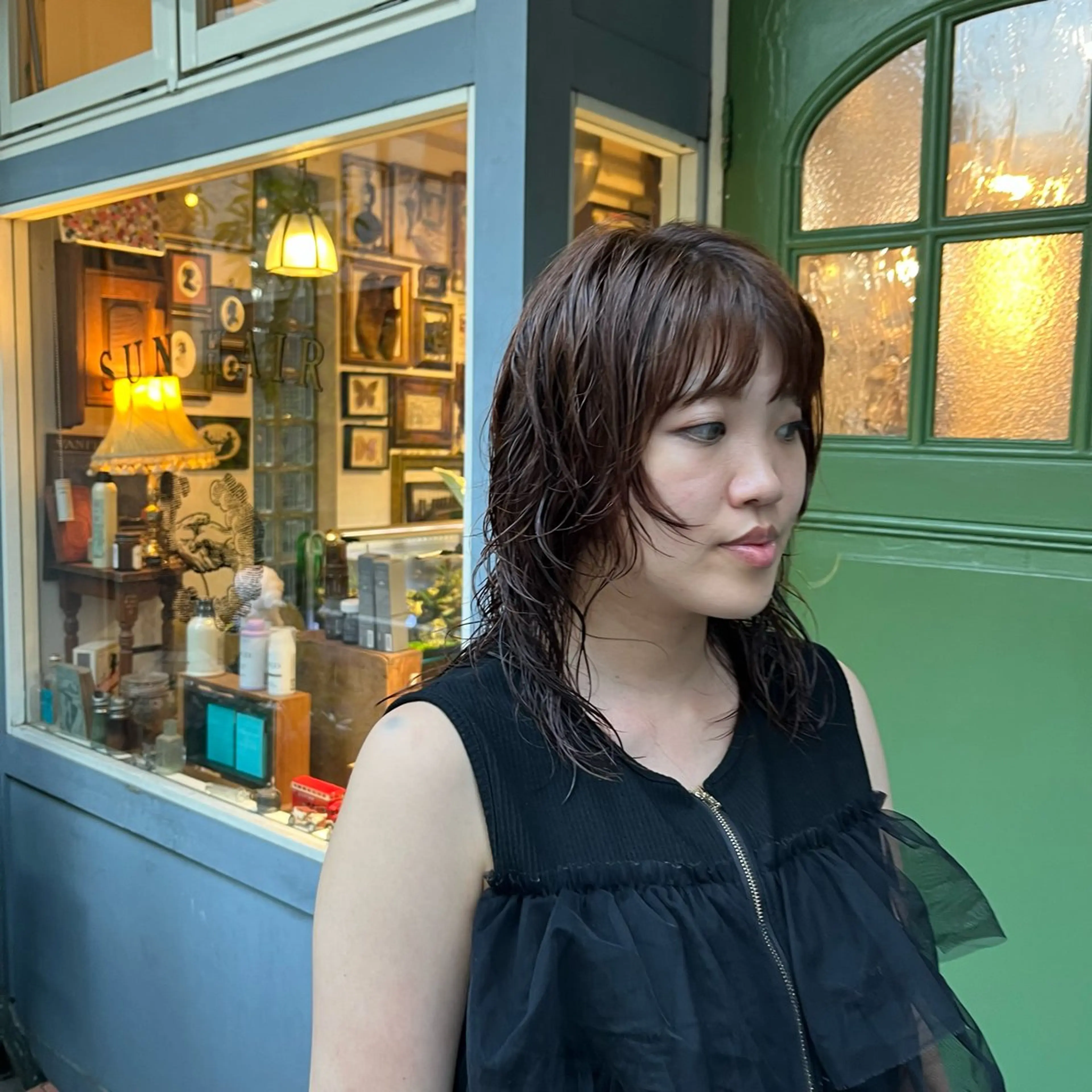 ミディアム パーマ カット パーマ ヘッドスパ 朝が楽なパーマ 🌱ショート/緒方椋のヘアスタイル