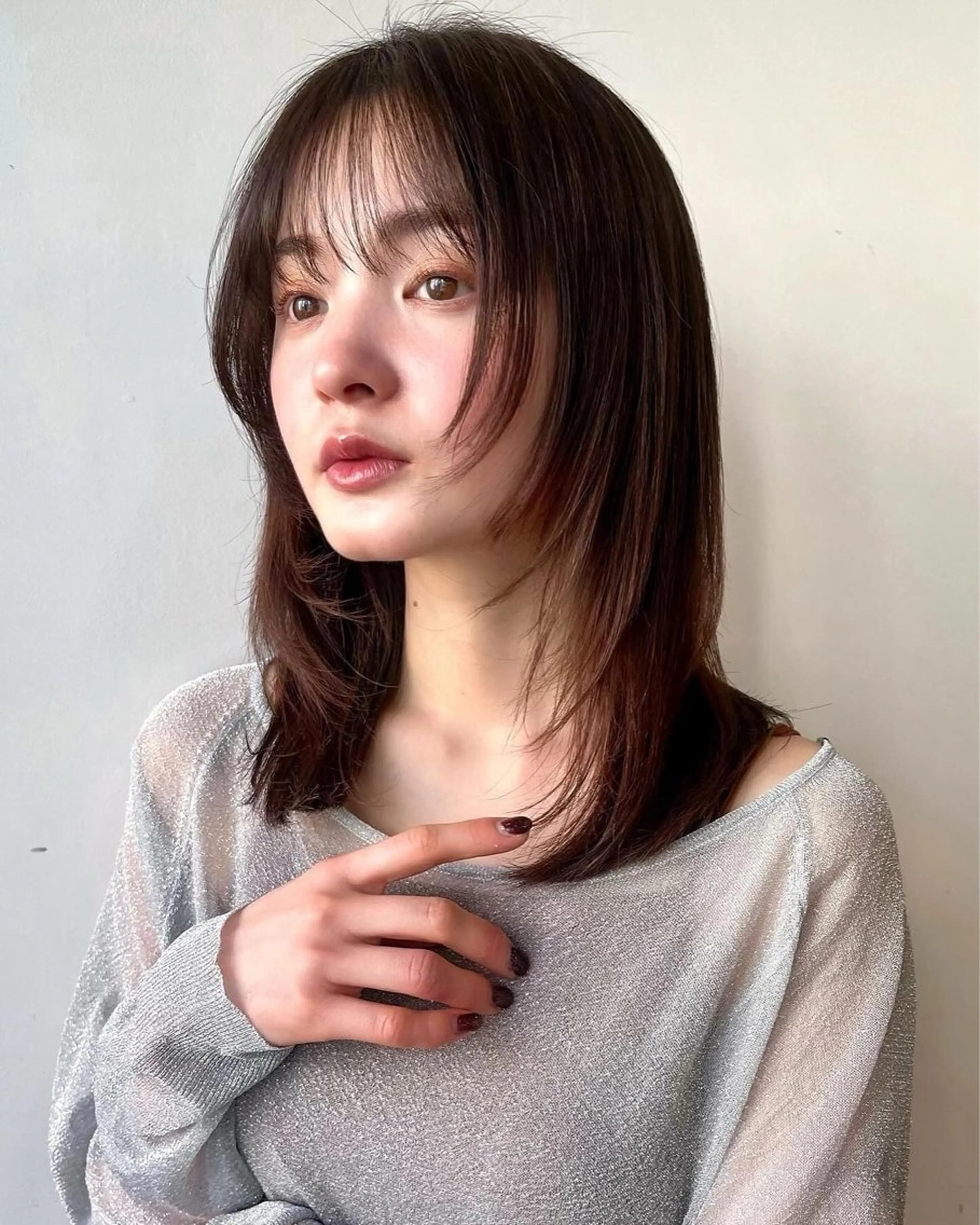 ミディアム カラー 🌱小顔ヘア/ボブ ミディアム/双葉🌱のヘアスタイル