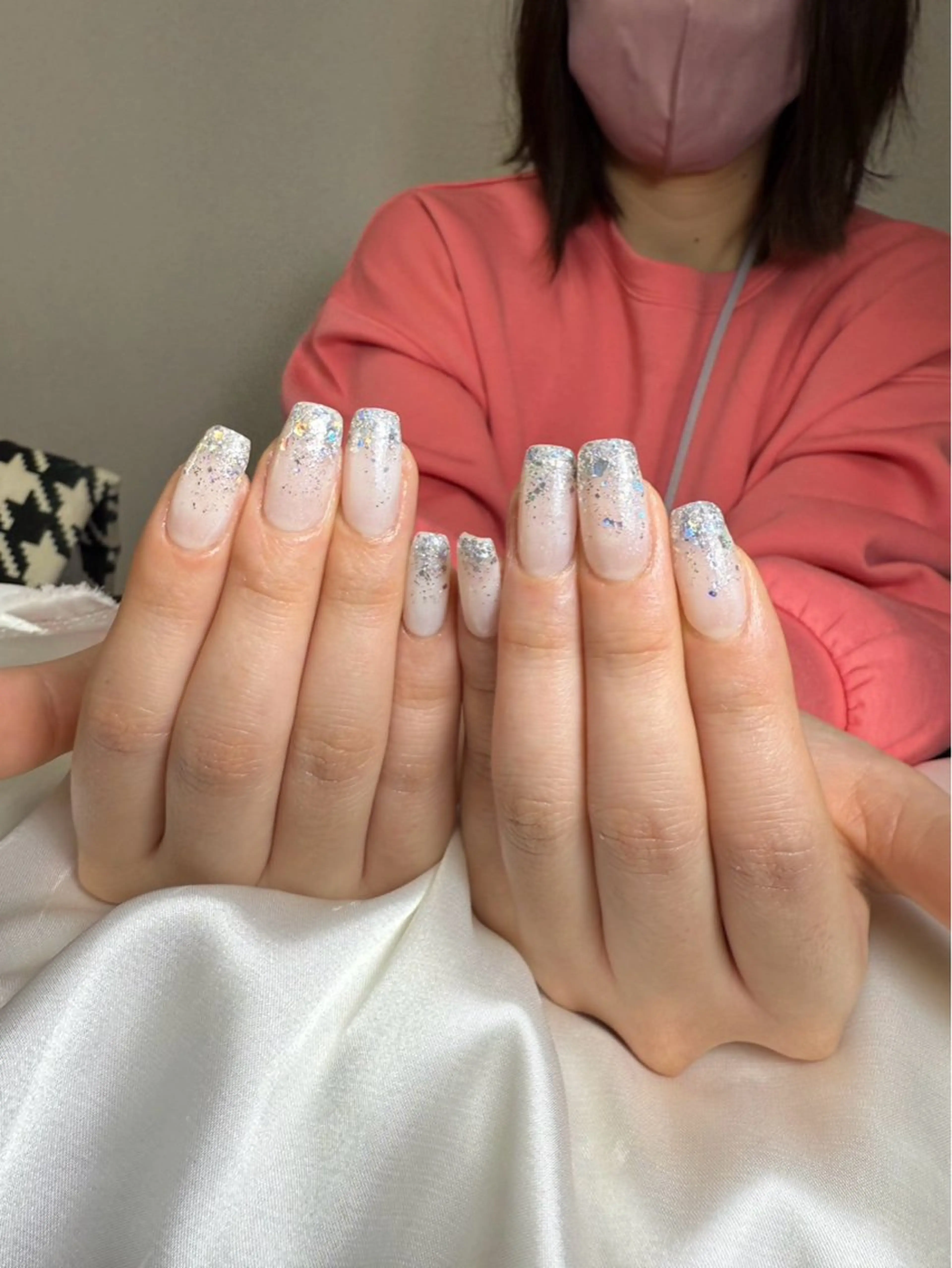 ネイル ブラウン チークネイル 桜ネイル 長さ出し フットネイル ハンドネイル XIINH NAIL SALONのネイルデザイン