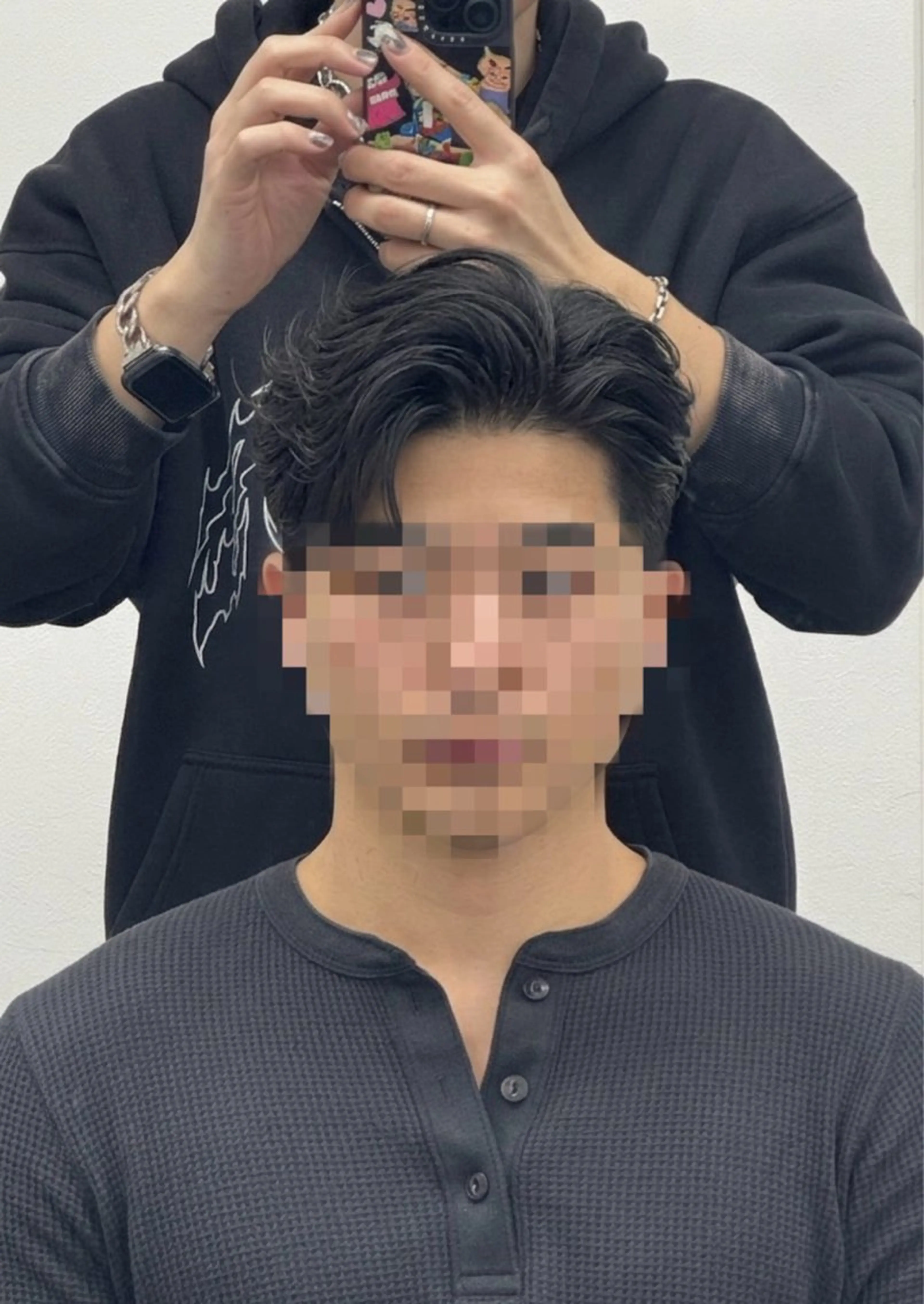 メンズ 赤み消し／アッシュ系 ／ダウンパーマ／優斗のヘアスタイル