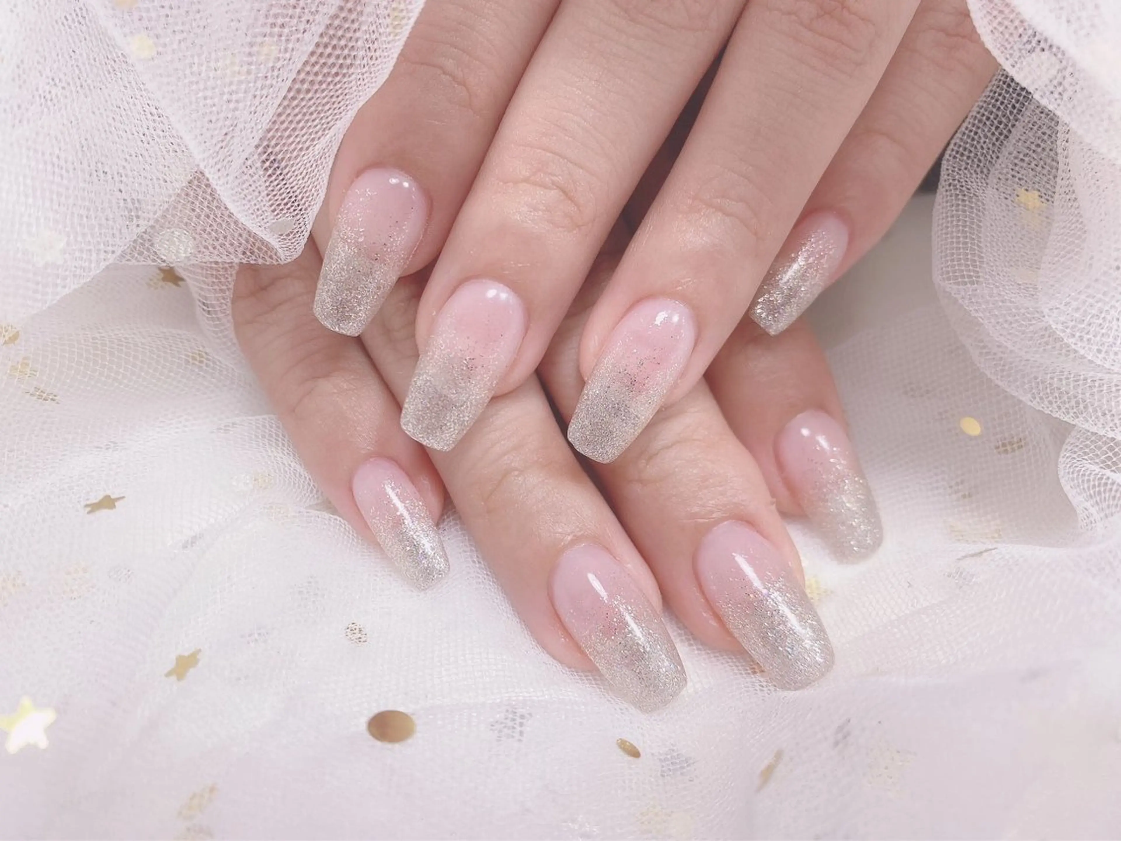 ネイル グラデーション ラメ(グリッター) ラメグラデーション ジョリ kasumi🌹💅のネイルデザイン