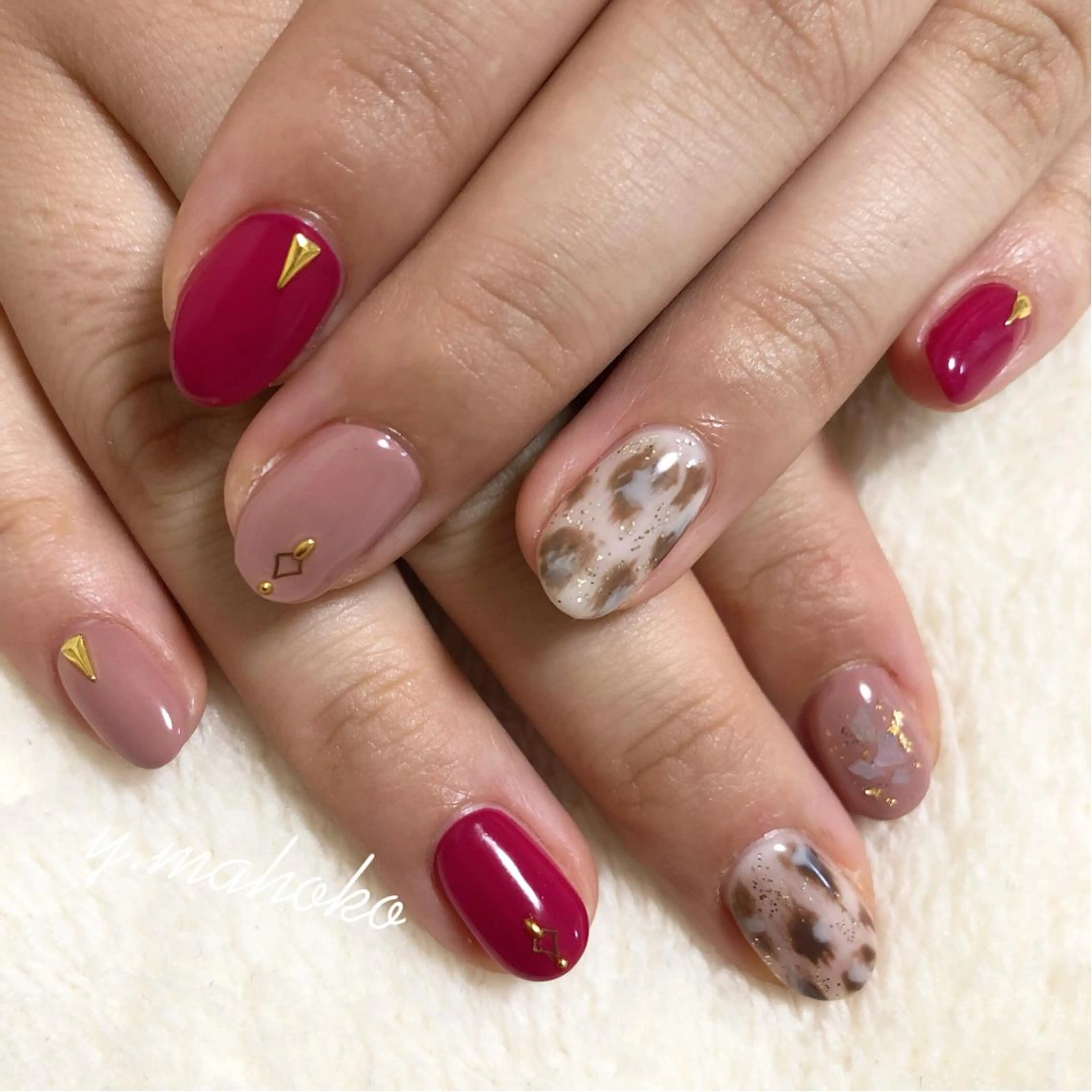 ネイル ハンドネイル パラジェル有/ 長さだし/mahoのネイルデザイン