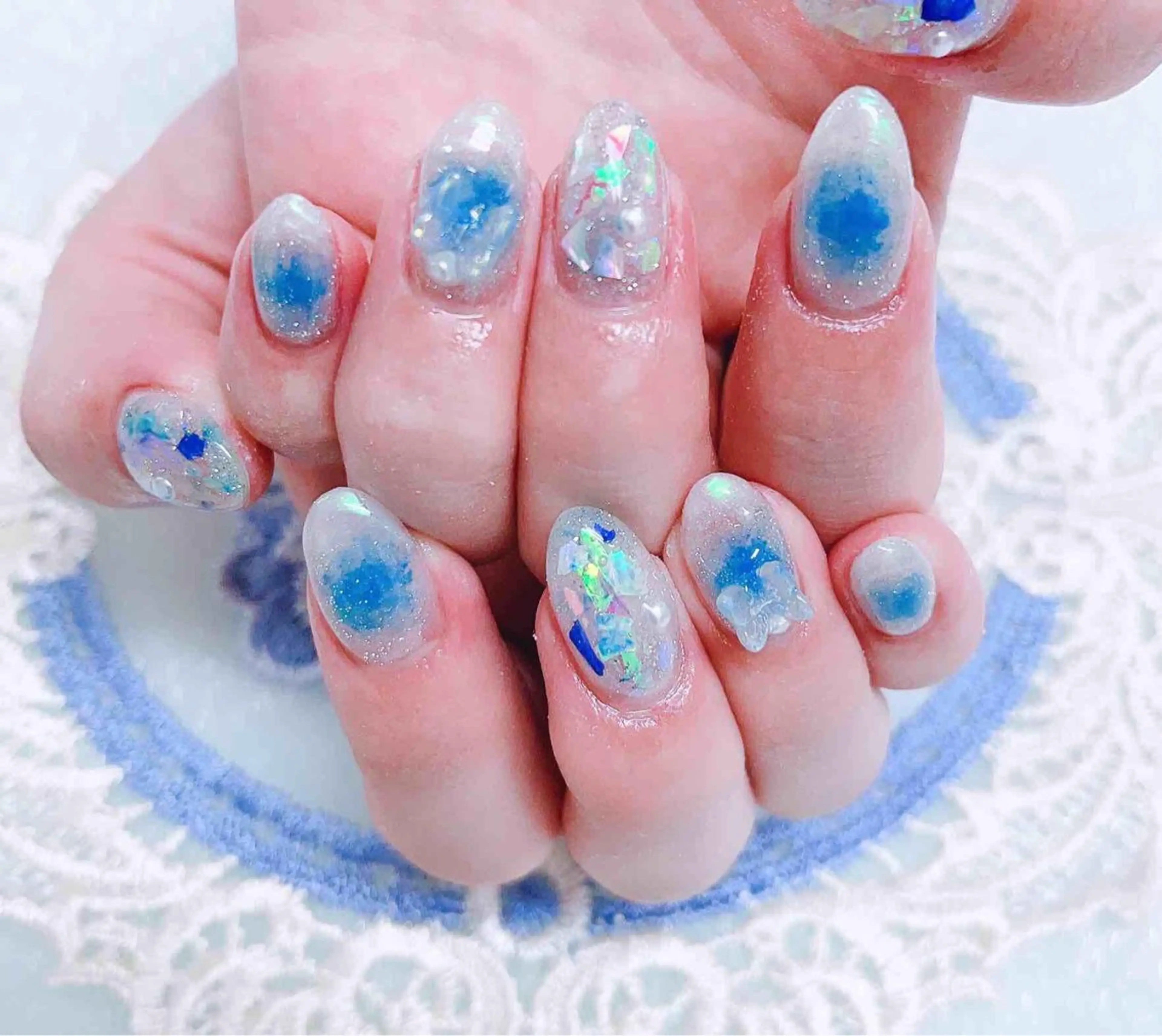 ネイル ハンドネイル MoonNail ユリ🌸のネイルデザイン