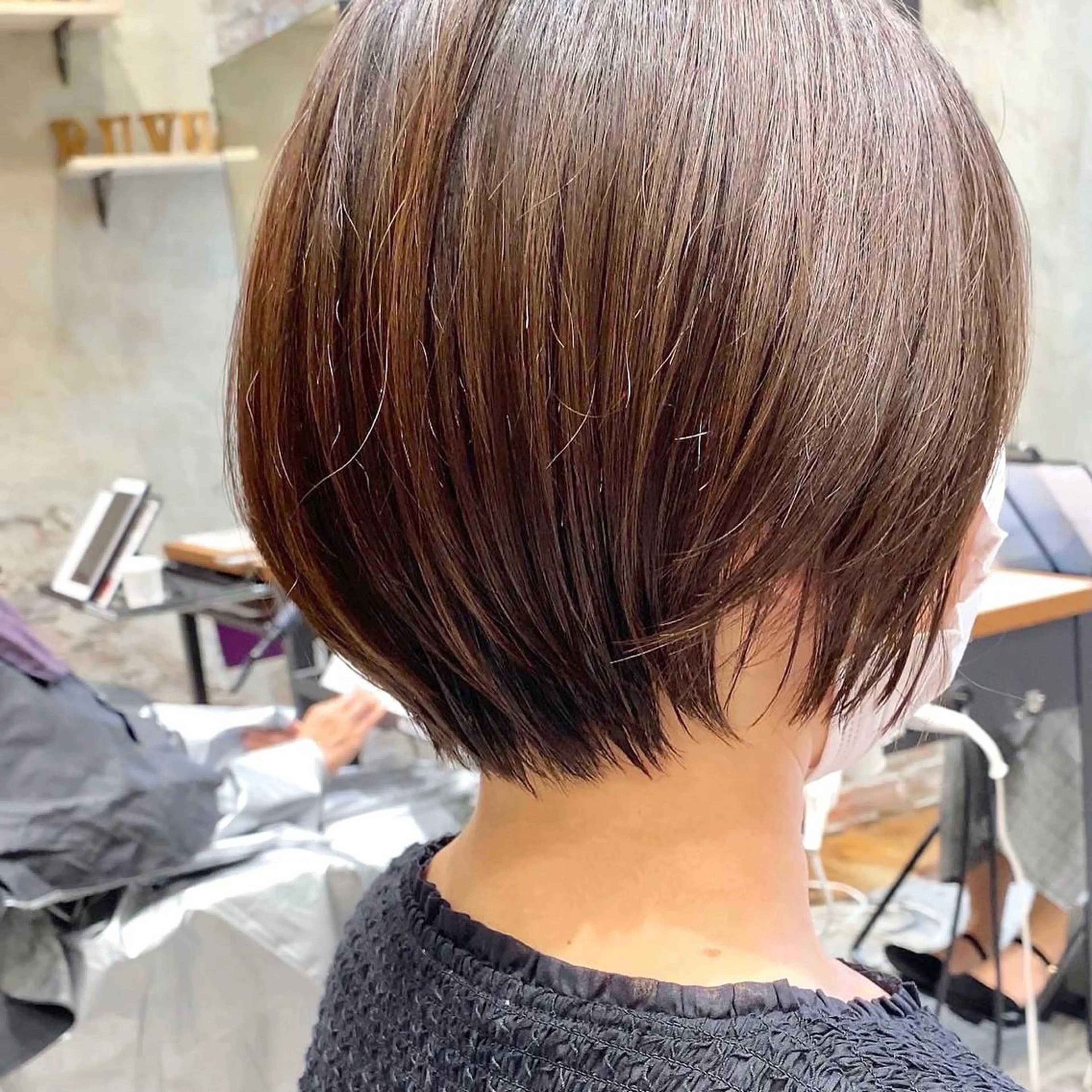 ショート ショートボブ 丸みショート ボブ ショートヘア 新宿　ショート・ボブ カットモデル募集のヘアスタイル