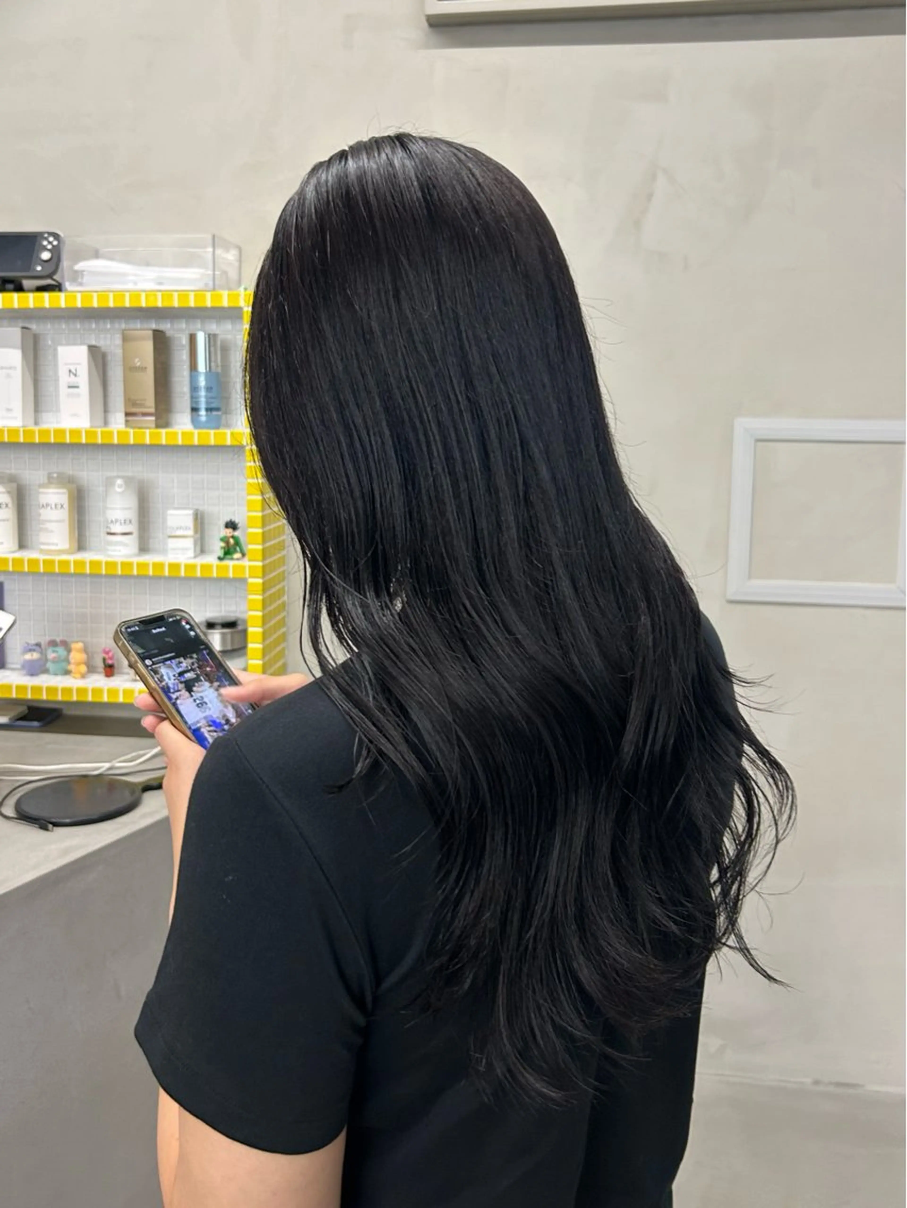 ロング カラー ヘアカラー トリートメント 韓国風寒色カラー🖤 /縮毛/suzunoのヘアスタイル