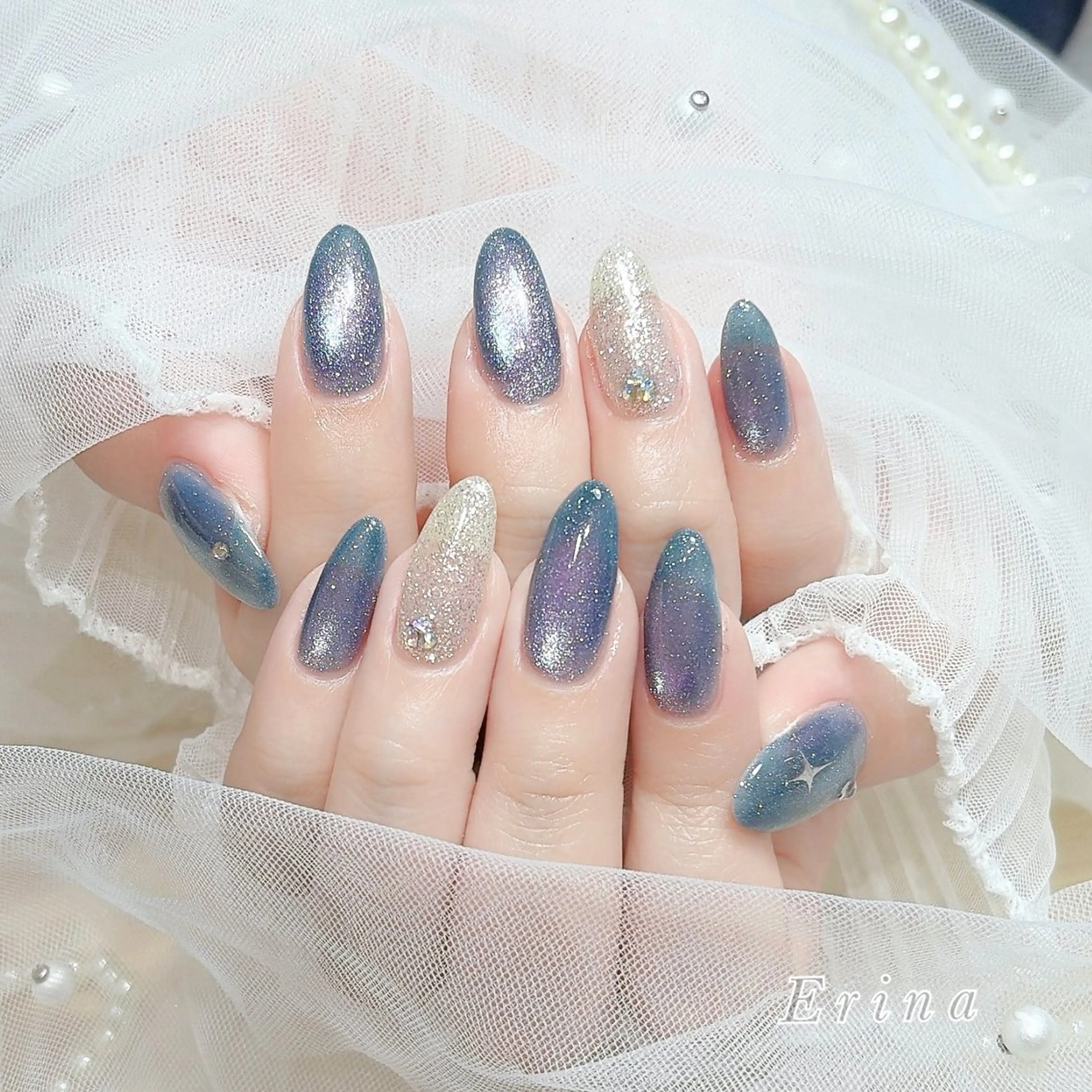 ネイル Erina🐱 フィルイン💅パラのネイルデザイン