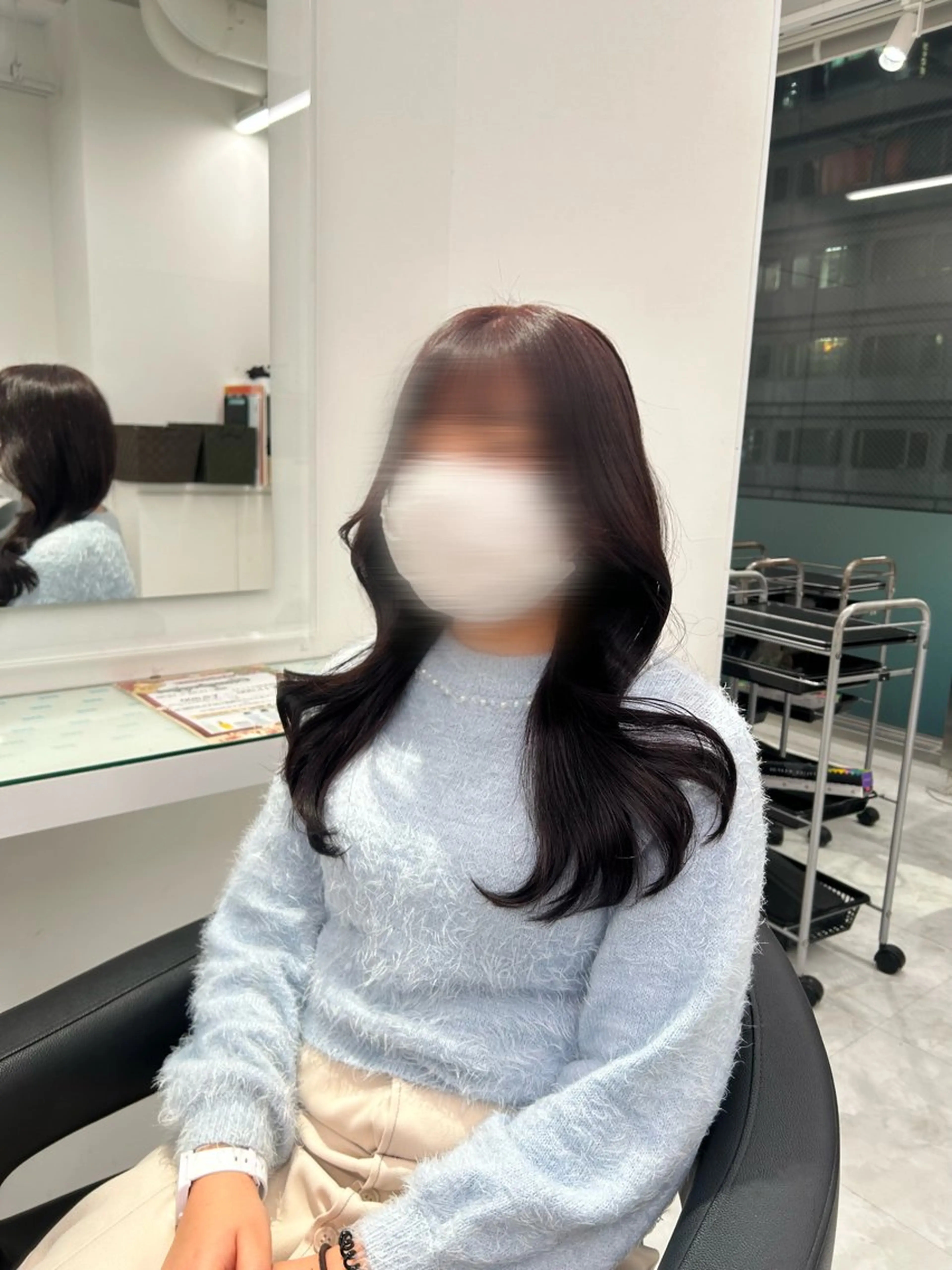 セミロング カラー ヘアアレンジ ブリーチ無し透明感 🕊AZUSAのヘアスタイル