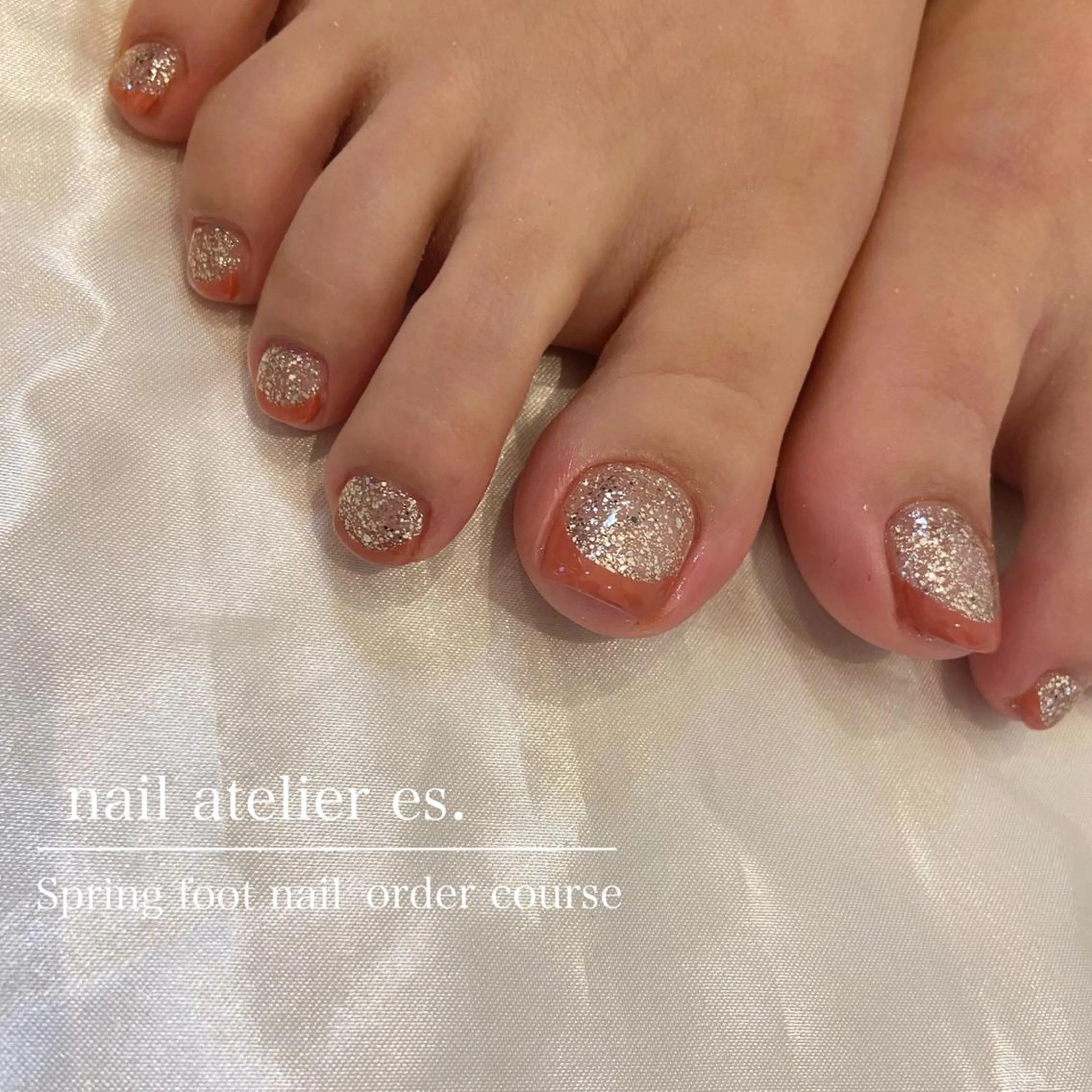 ネイル フットネイル 春ネイル atelier es.のネイルデザイン