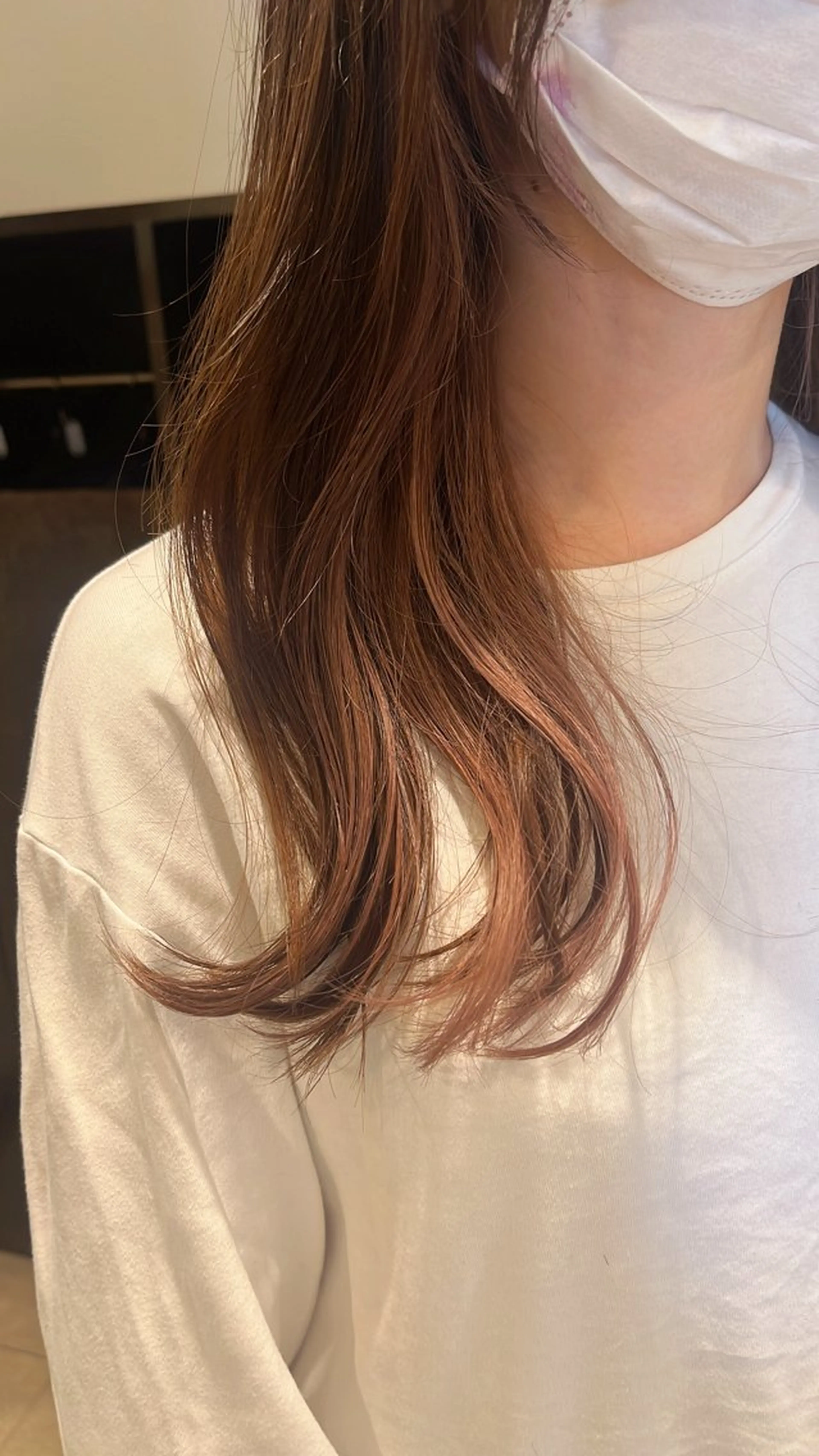 セミロング 赤み消しカラー 🩵かりんのヘアスタイル