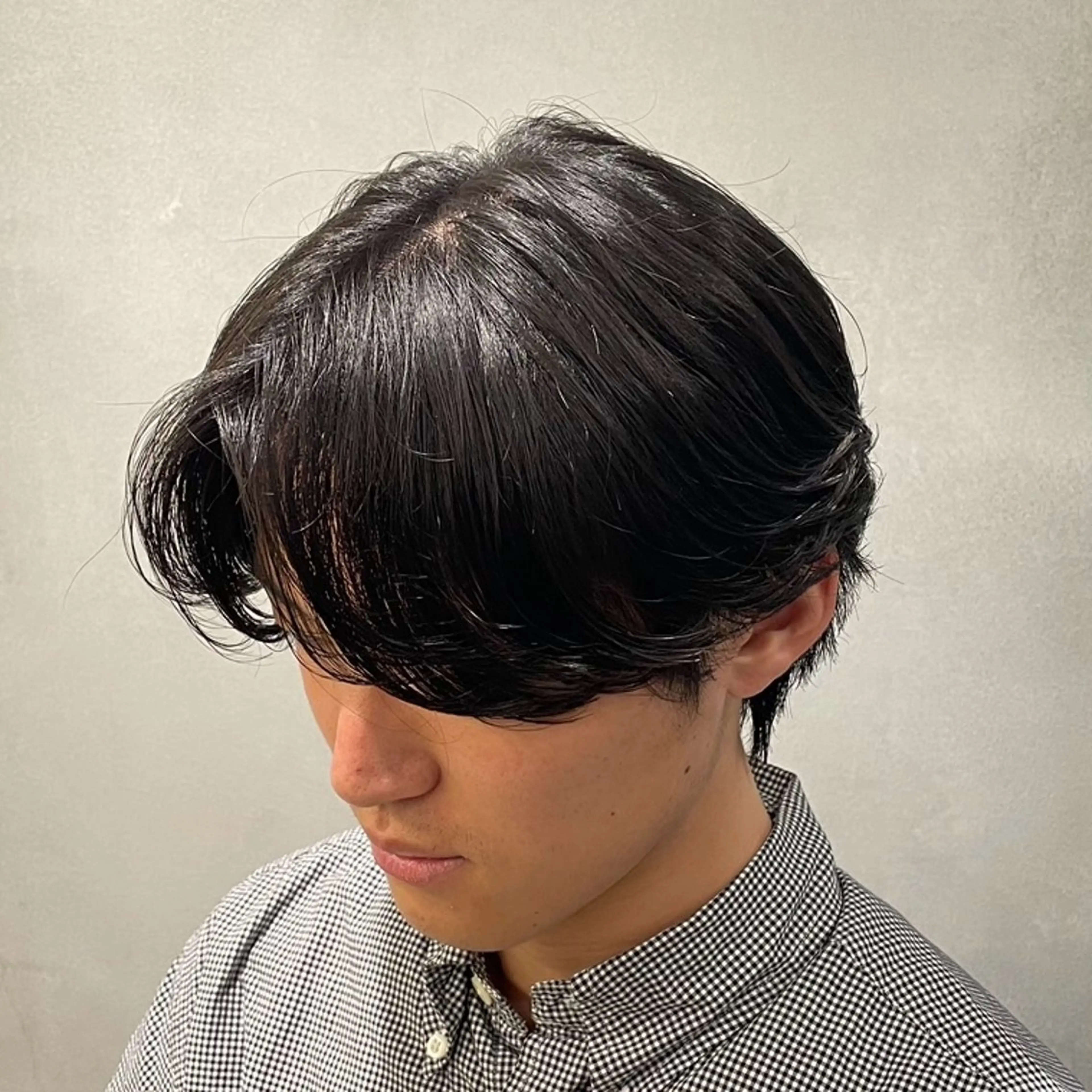 ミディアム パーマ ヘアアレンジ メンズ カット パーマ fifth 石川 凪のヘアスタイル