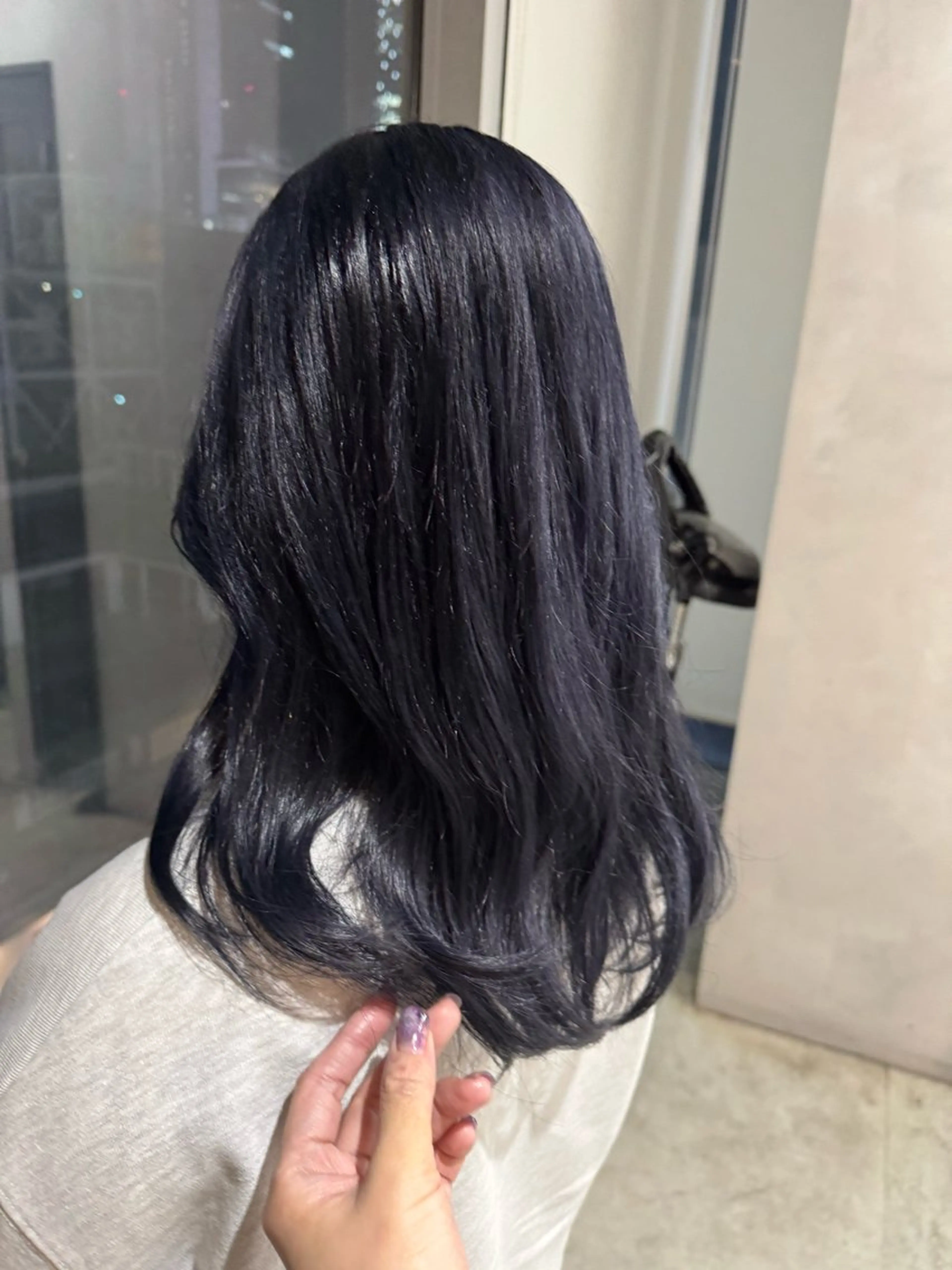 セミロング カラー ブルーカラー ブルージュ トリートメント カット ヘアカラー トリートメント 透明感カラー✨艶髪 制作🌱山根あゆみのヘアスタイル