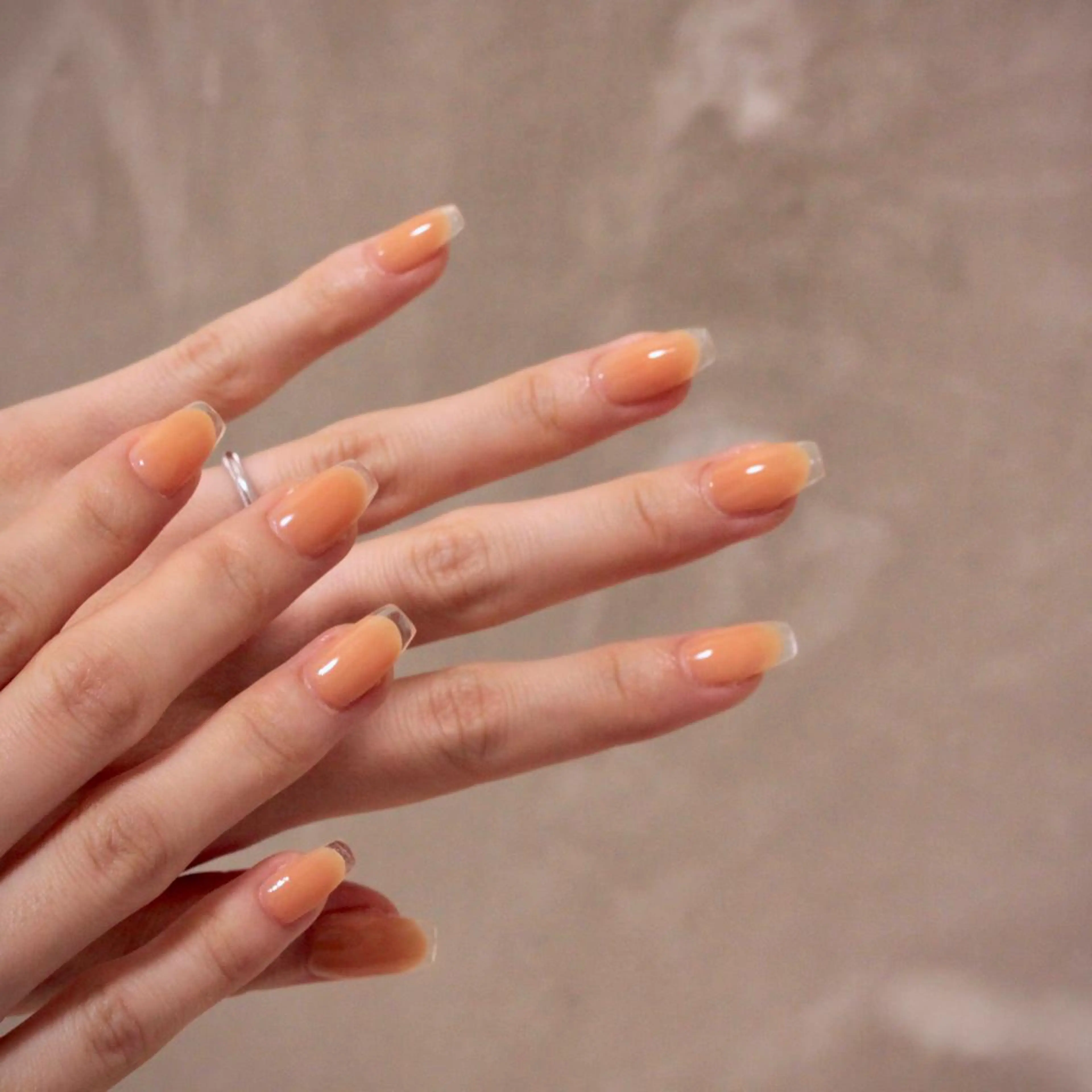 ネイル クリアネイル フレンチネイル Elio 国泰寺のネイルデザイン