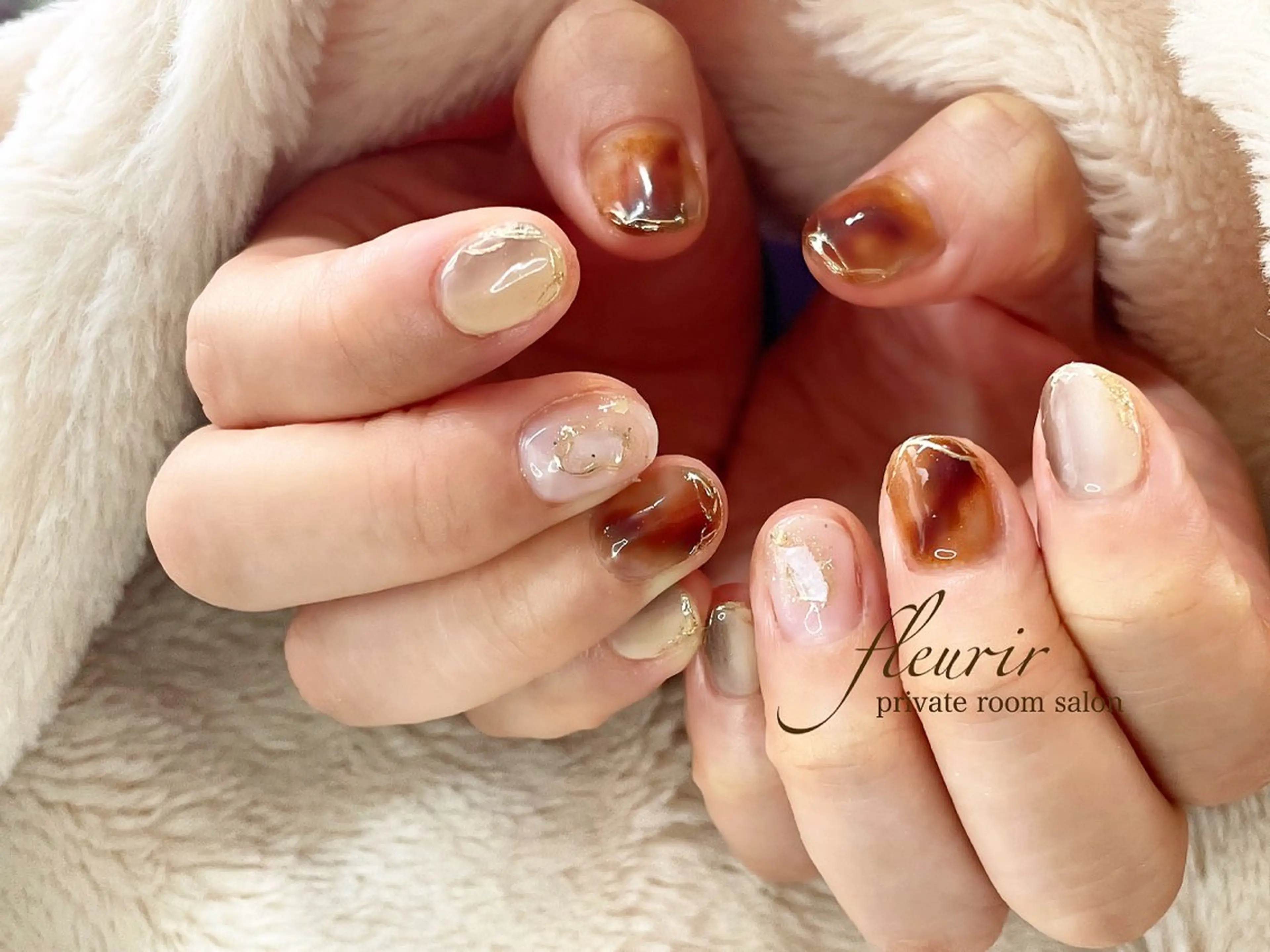 ネイル ラメ(グリッター) フルリール 【プライベートサロンのネイルデザイン