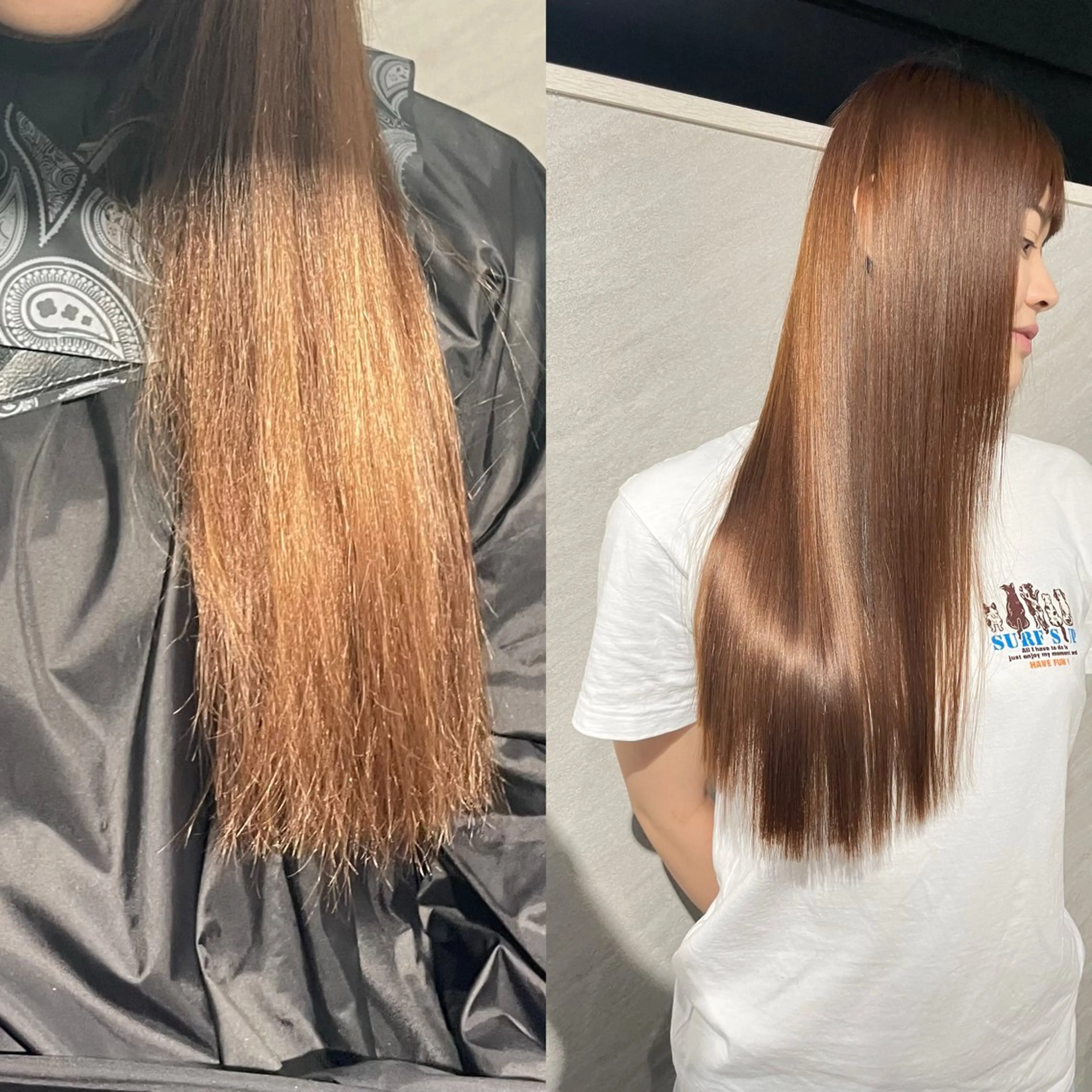 ロング 縮毛矯正 トリートメント 髪質改善×縮毛矯正 ×艶カラーNAOのヘアスタイル