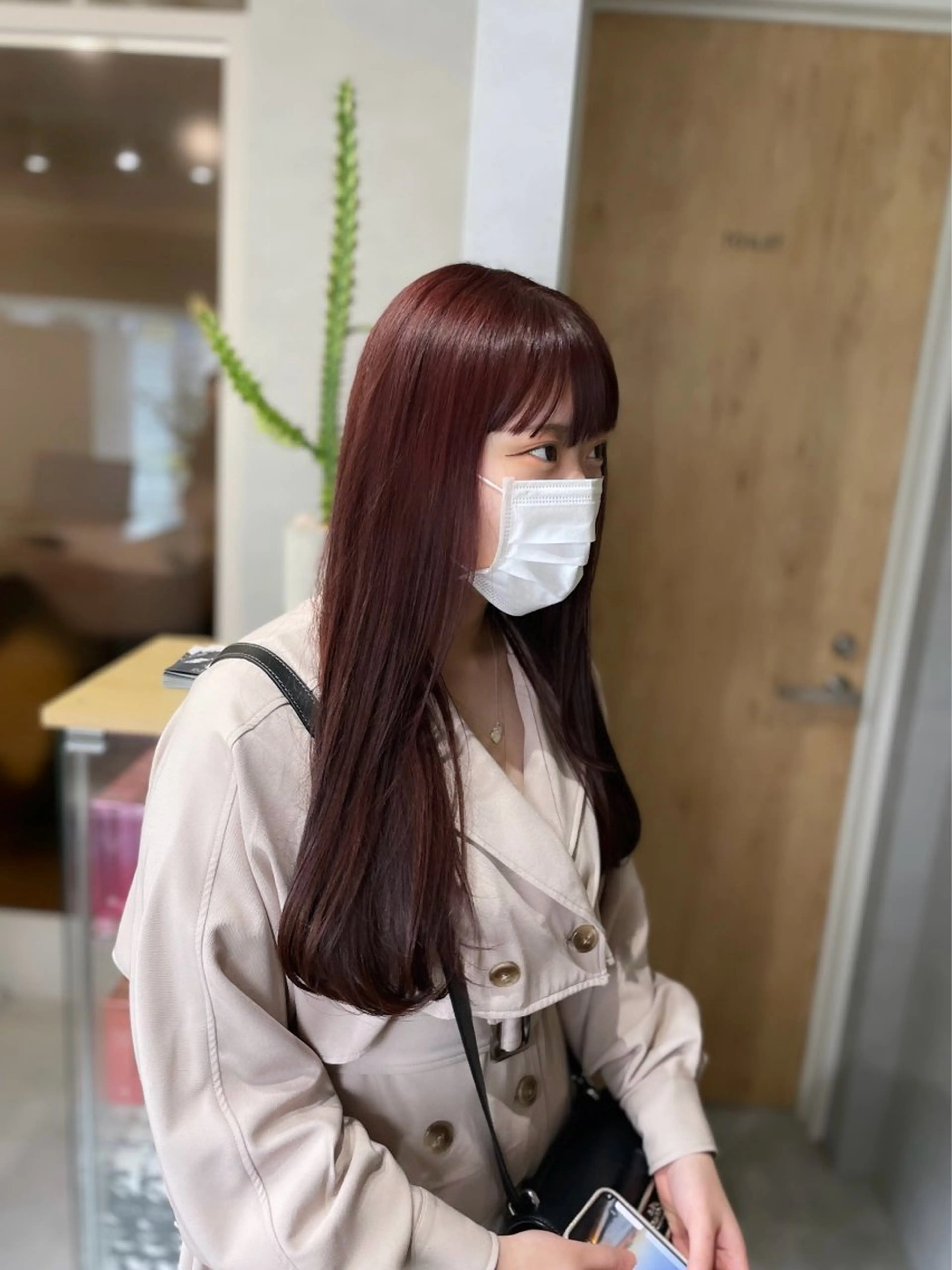 ロング カラー ブラウンカラー ピンクカラー ピンクブラウン ヘアカラー Rui/透明感カラー 暖色/レイヤーカットのヘアスタイル