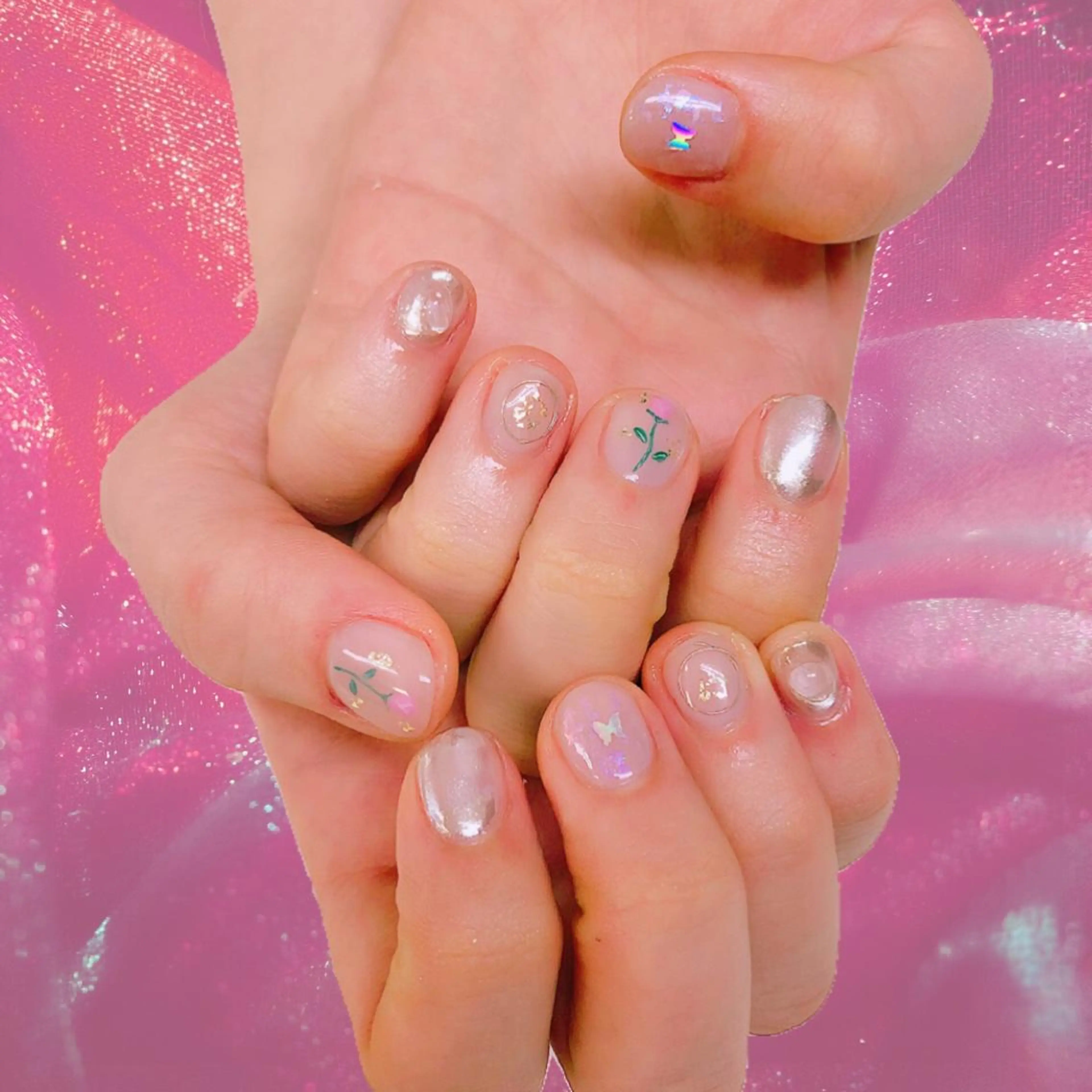 ネイル 持ち込み ハンドネイル フットネイル mi chiのネイルデザイン