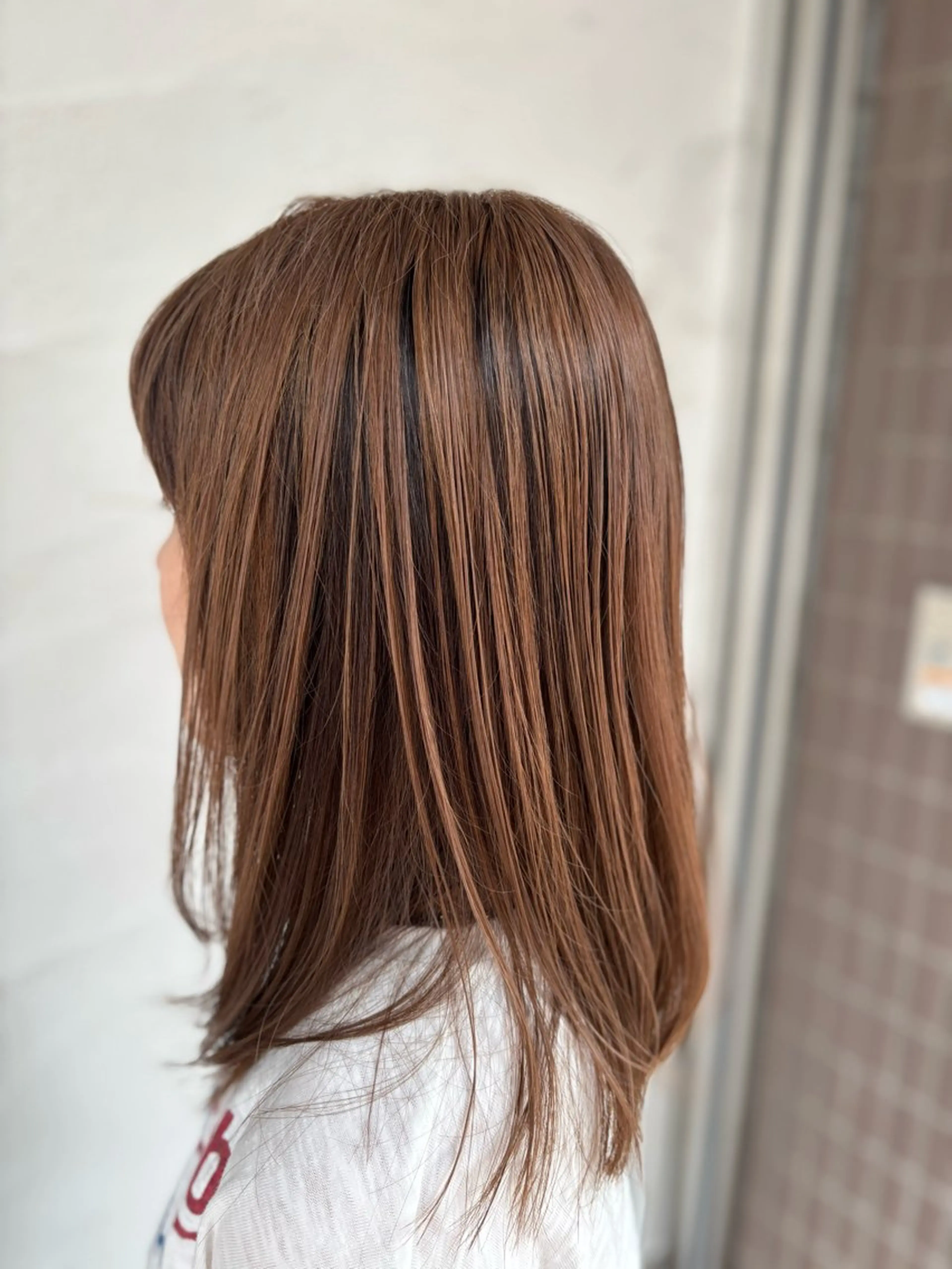 ミディアム 猪瀬 純子のヘアスタイル