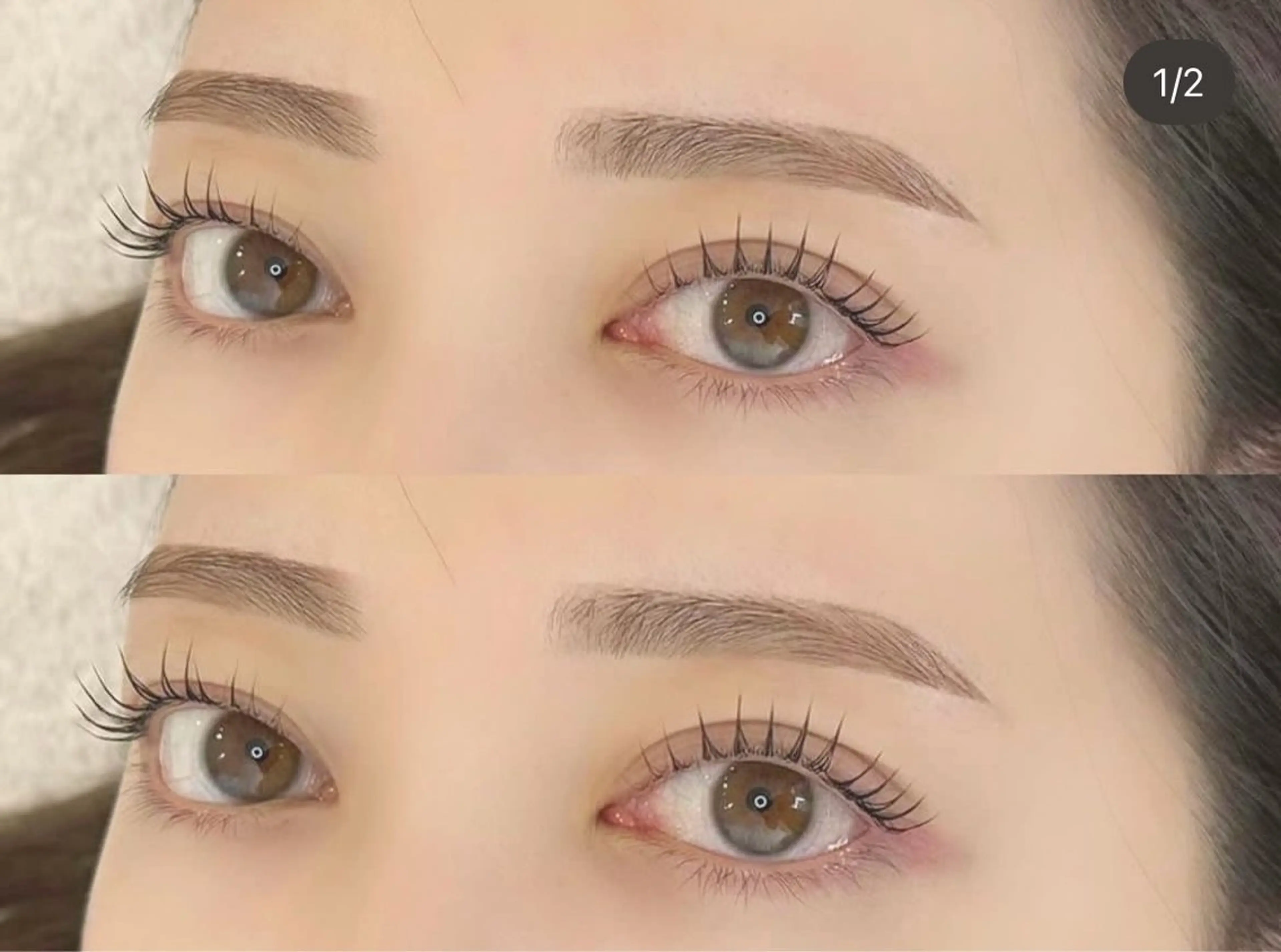 マツエク・マツパ パリジェンヌラッシュリフト ロレインブロウ ️博多店所属☁️aiのマツエク・マツパデザイン