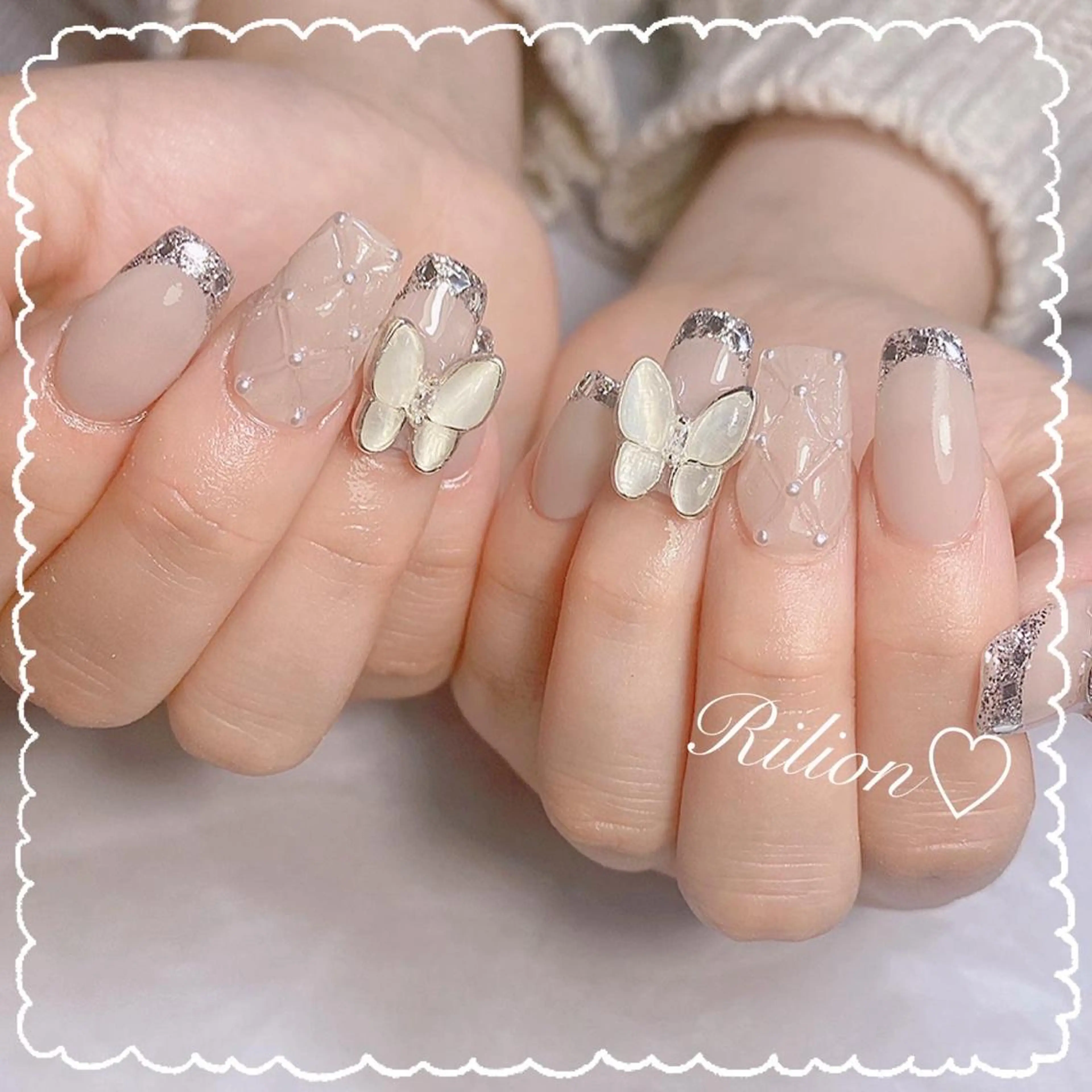 ネイル アートネイル 韓国ネイル RiLion💗 Risa🦋💜のネイルデザイン