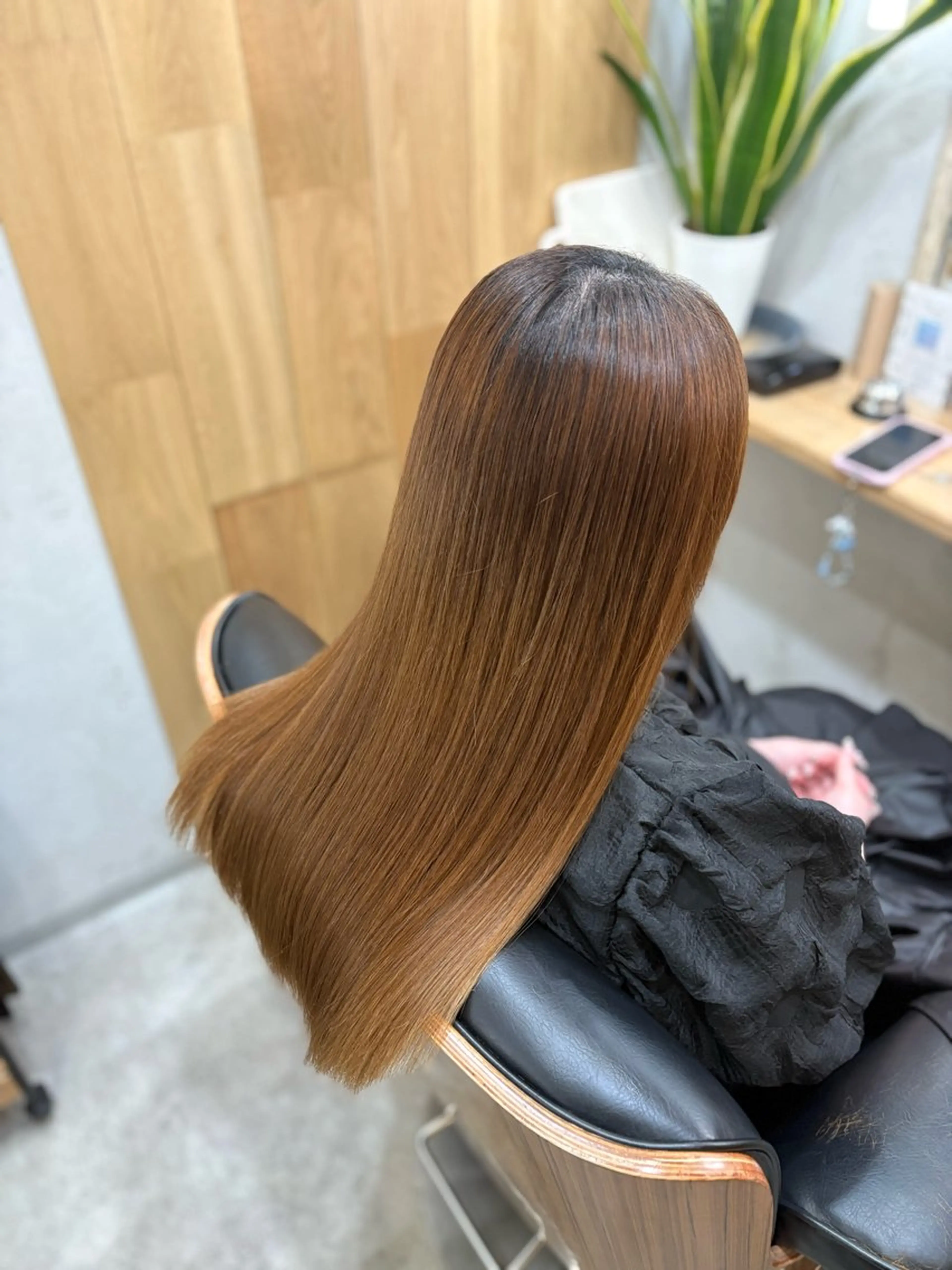 ロング カット 縮毛矯正 白鳥 正孝のヘアスタイル